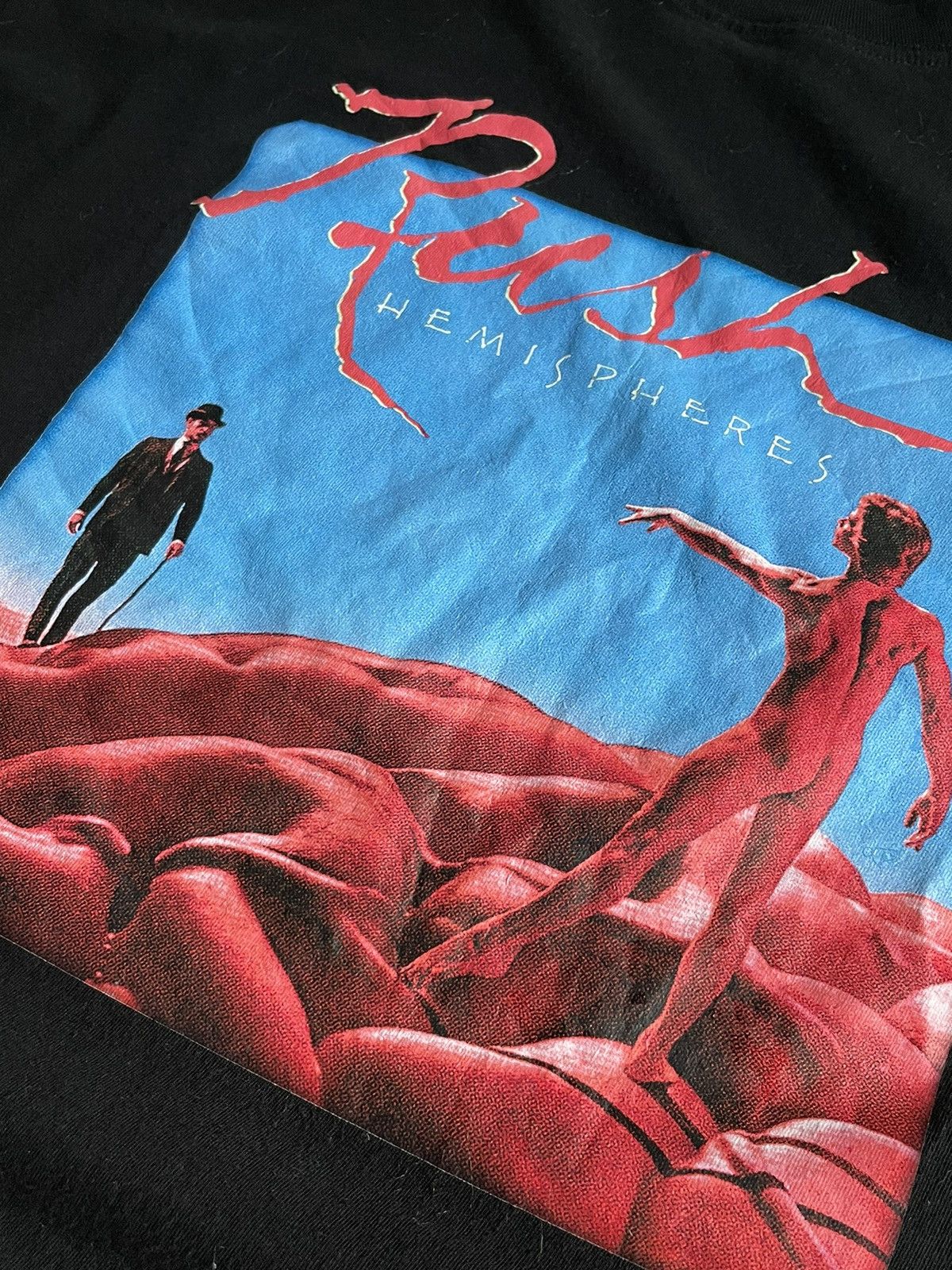 Band Tees × Vintage Vintage Rush Rock Band T-Shirt Black HEMISPHERES Size US M / EU 48-50 / 2 - 4 Thumbnail