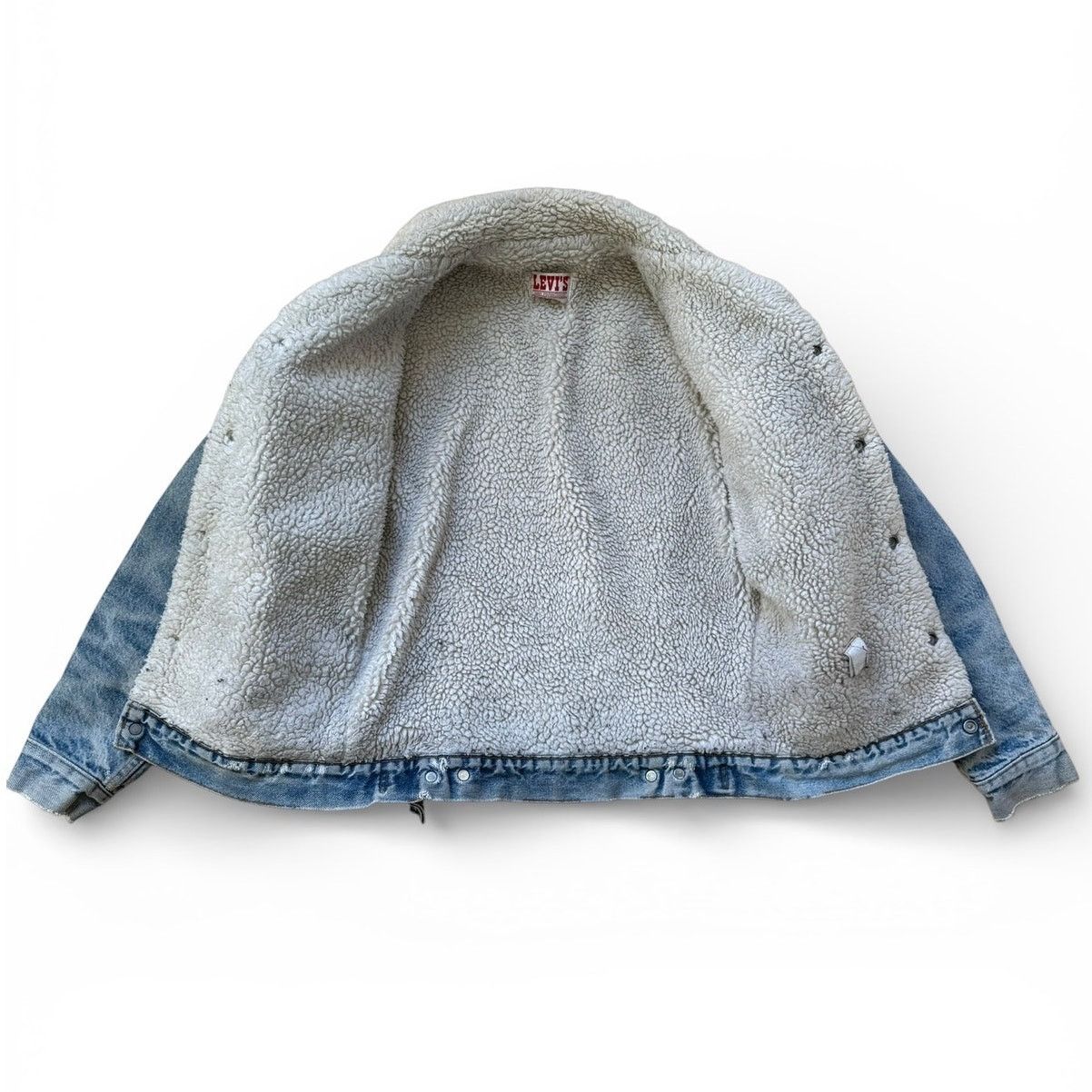 Levi's Vintage 90s Levi's Sherpa Lined Blue Denim Jacket Men's 34R Size US M / EU 48-50 / 2 - 6 Thumbnail
