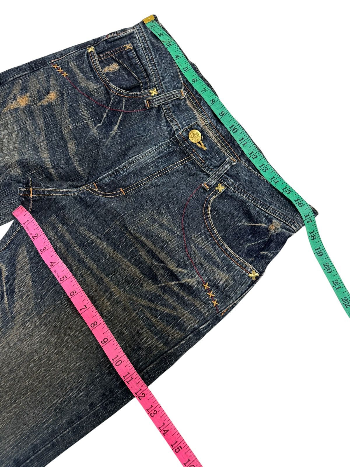 Lee VINTAGE LEE RIDER FLARED LEG DISTRESSED DENIM JEANS Size US 34 / EU 50 - 19 Thumbnail