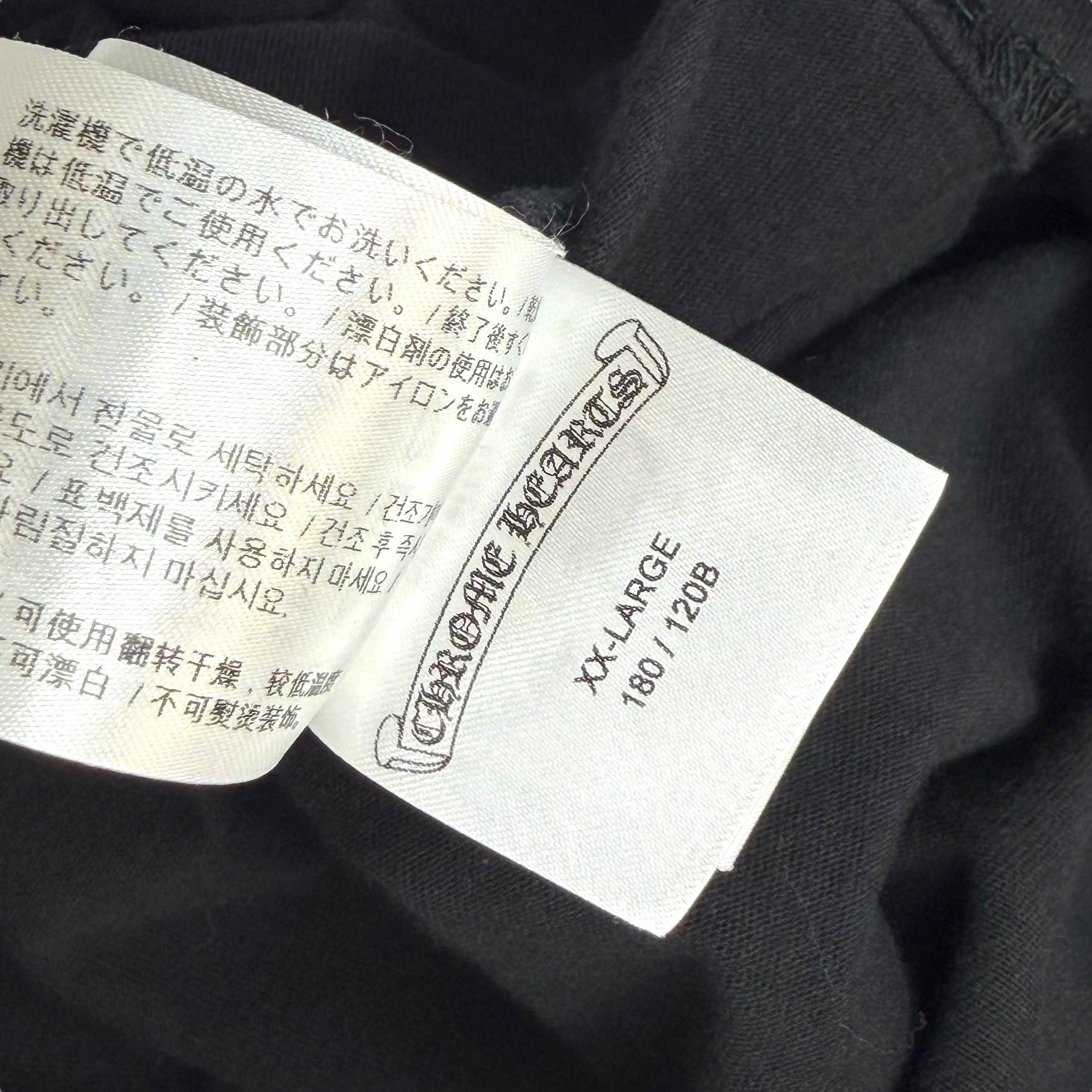 Chrome Hearts Chrome Hearts White Neck Logo Black L/S Tee XXL Size US XXL / EU 58 / 5 - 6 Thumbnail