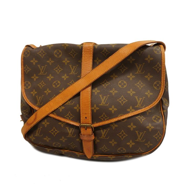 Auth Louis Vuitton Monogram Saumur 35 M42254 Women's Shoulder Bag