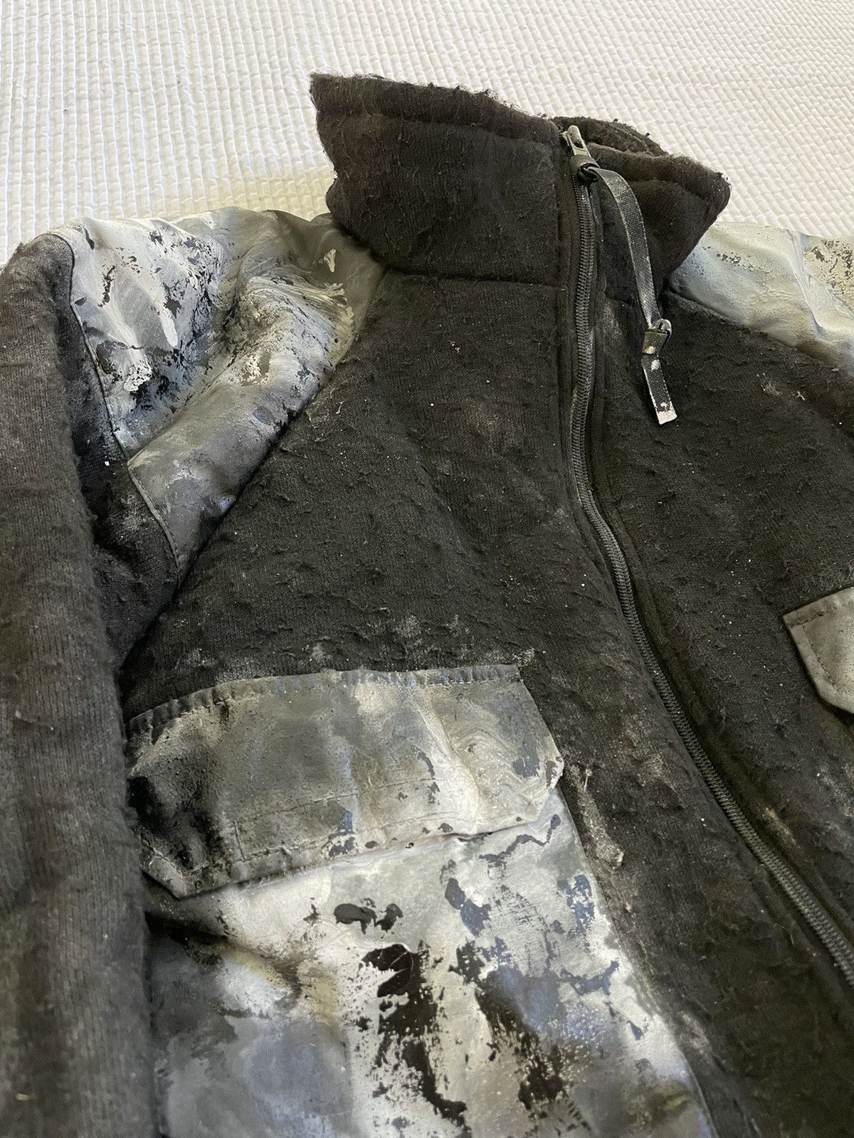 Handmade Hand Painted Black White Bear Coat Size US M / EU 48-50 / 2 - 9 Thumbnail