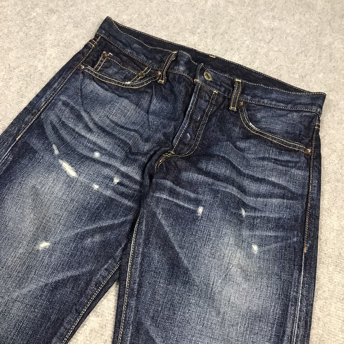 JAPAN UNIQLO DISTRESSED STYLE DENIM BLUE JEANS PANTS