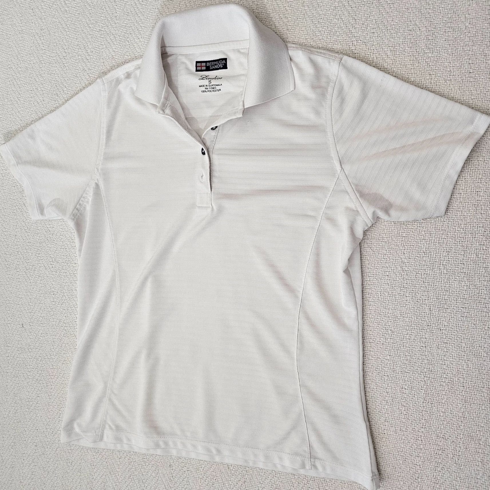 Vintage VINTAGE Bermuda Sands Polo Shirt Women S White Short Sleeve Golf Top Stripe Size S / US 4 / IT 40 - 5 Thumbnail