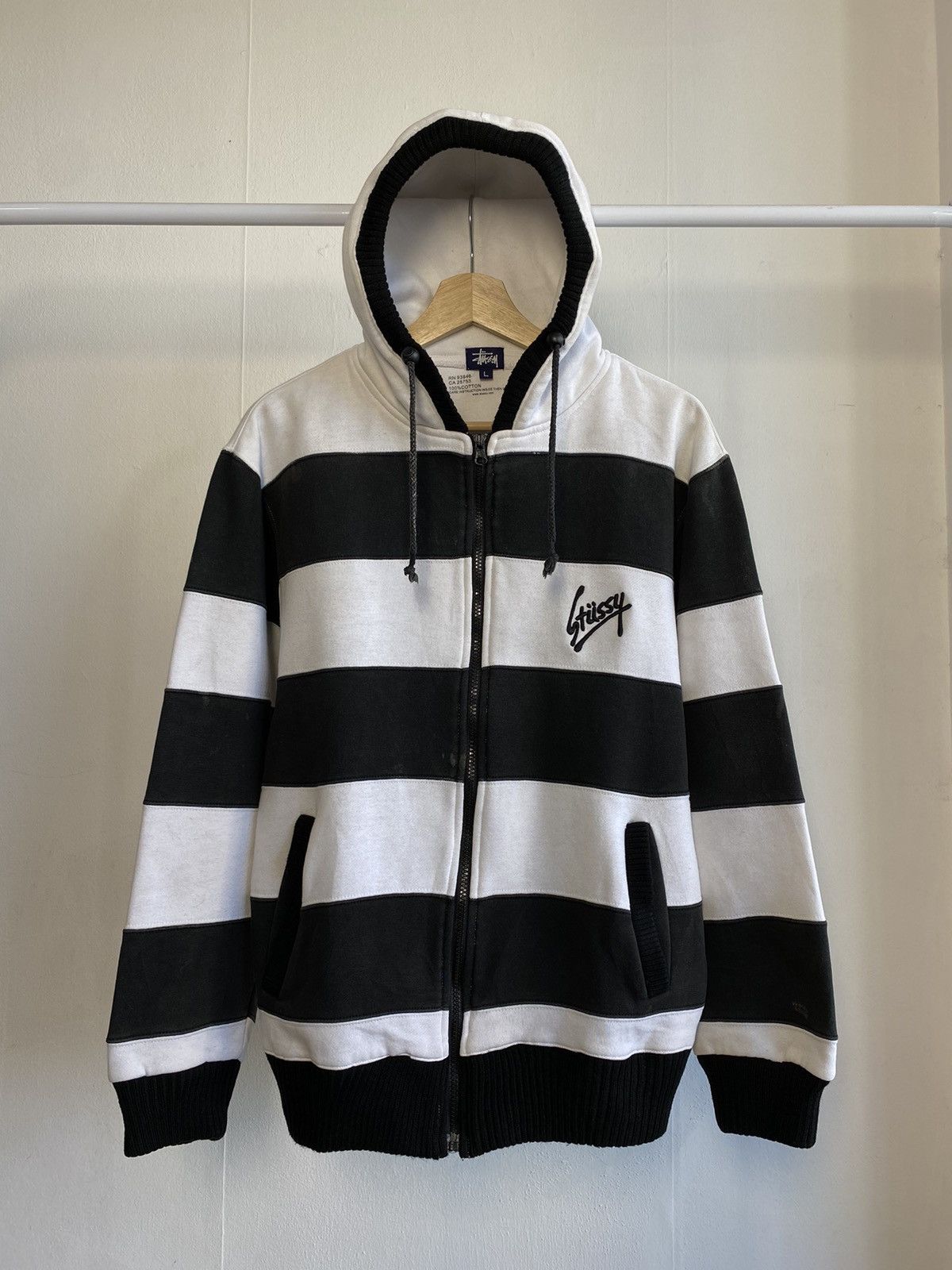 Stussy × Vintage Vintage 90s Stüssy Hoodie Size US L / EU 52-54 / 3 - 4 Thumbnail