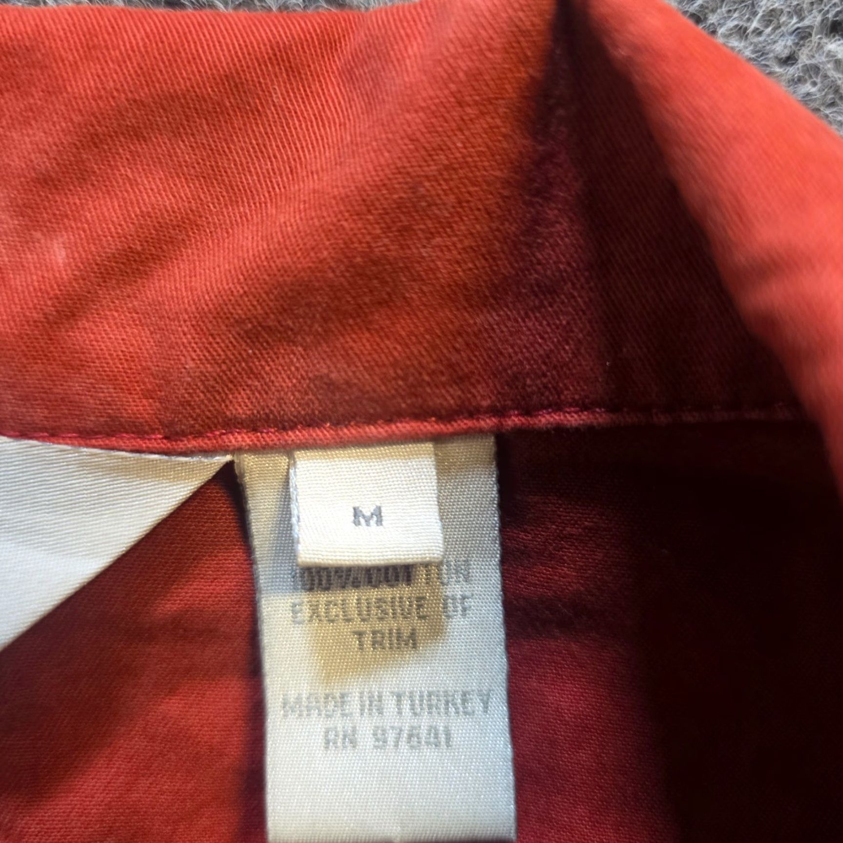 J. Jill J Jill Jacket Womens Large Orange Cotton Lightweight Pockets Button Capsule Jacket Size L / US 10 / IT 46 - 5 Thumbnail