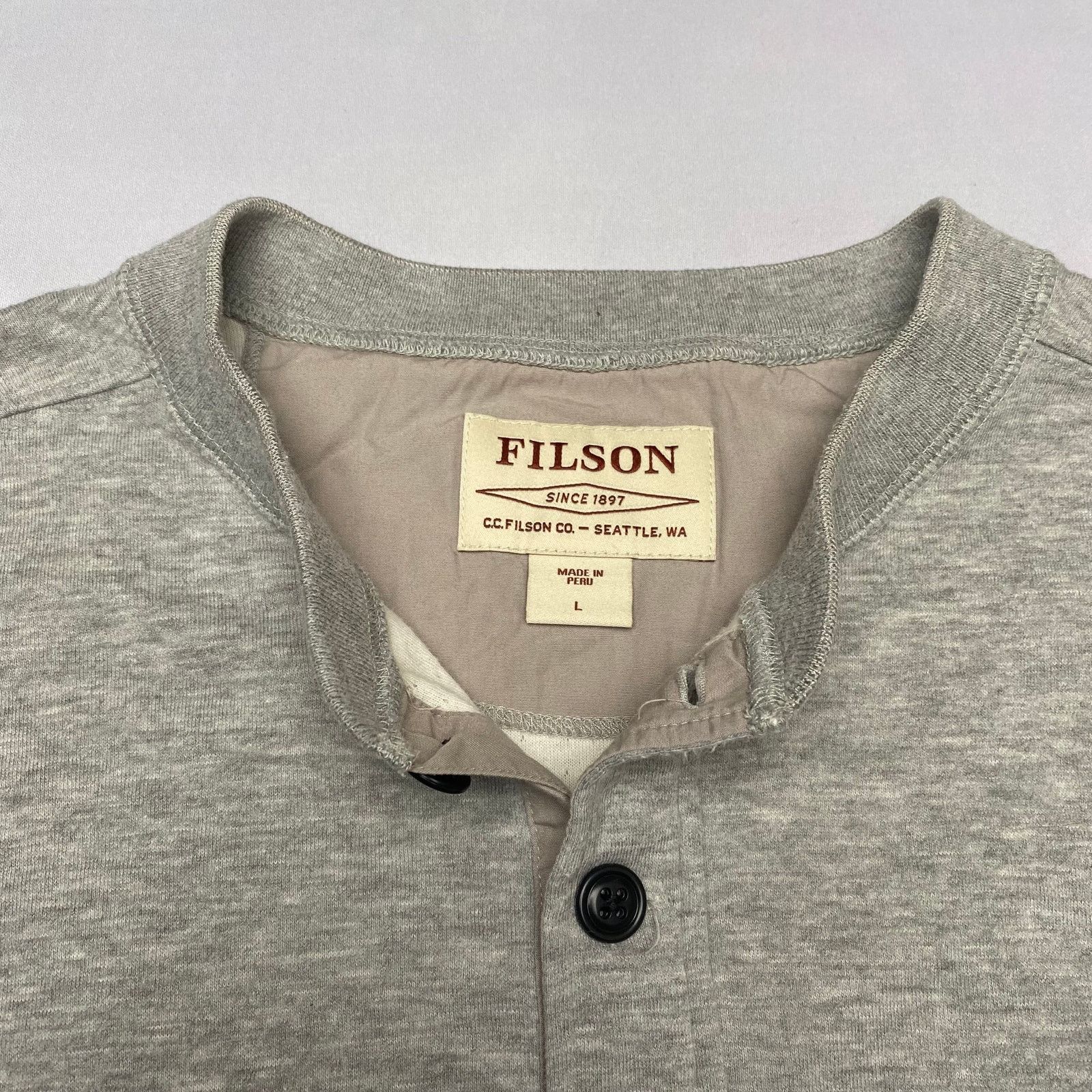Filson Filson Double Layer Henley Heather Gray Shirt Men's Large Size US L / EU 52-54 / 3 - 3 Thumbnail