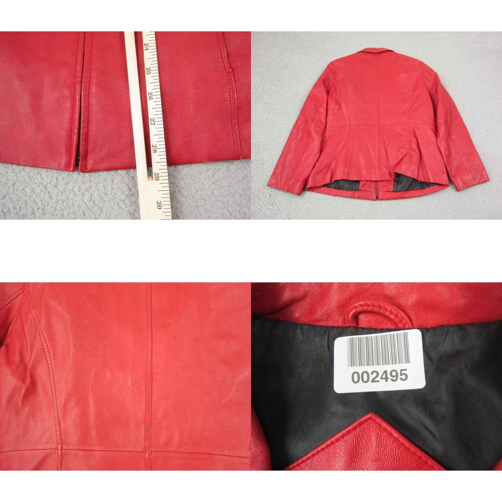 Vintage VINTAGE Studio Works Leather Jacket Womens Large Red Full Zip 90s Classic Size L / US 10 / IT 46 - 8 Thumbnail