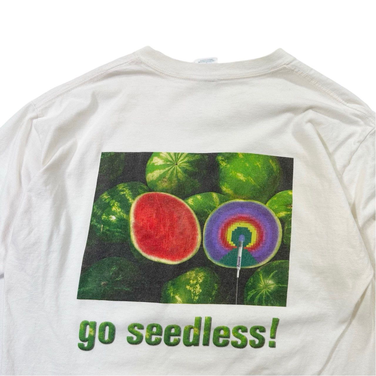 Vintage Vintage 00s Go Seedless! Watermelon Classic Print T Shirt Size US L / EU 52-54 / 3 - 5 Thumbnail