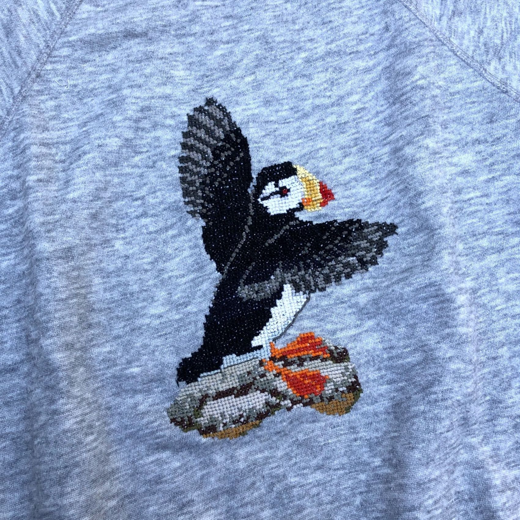 Vintage VINTAGE BASSETT WALKER Puffin Bird Sweatshirt Mens XL Grey Knit Pullover Sweater Size US XL / EU 56 / 4 - 2 Thumbnail