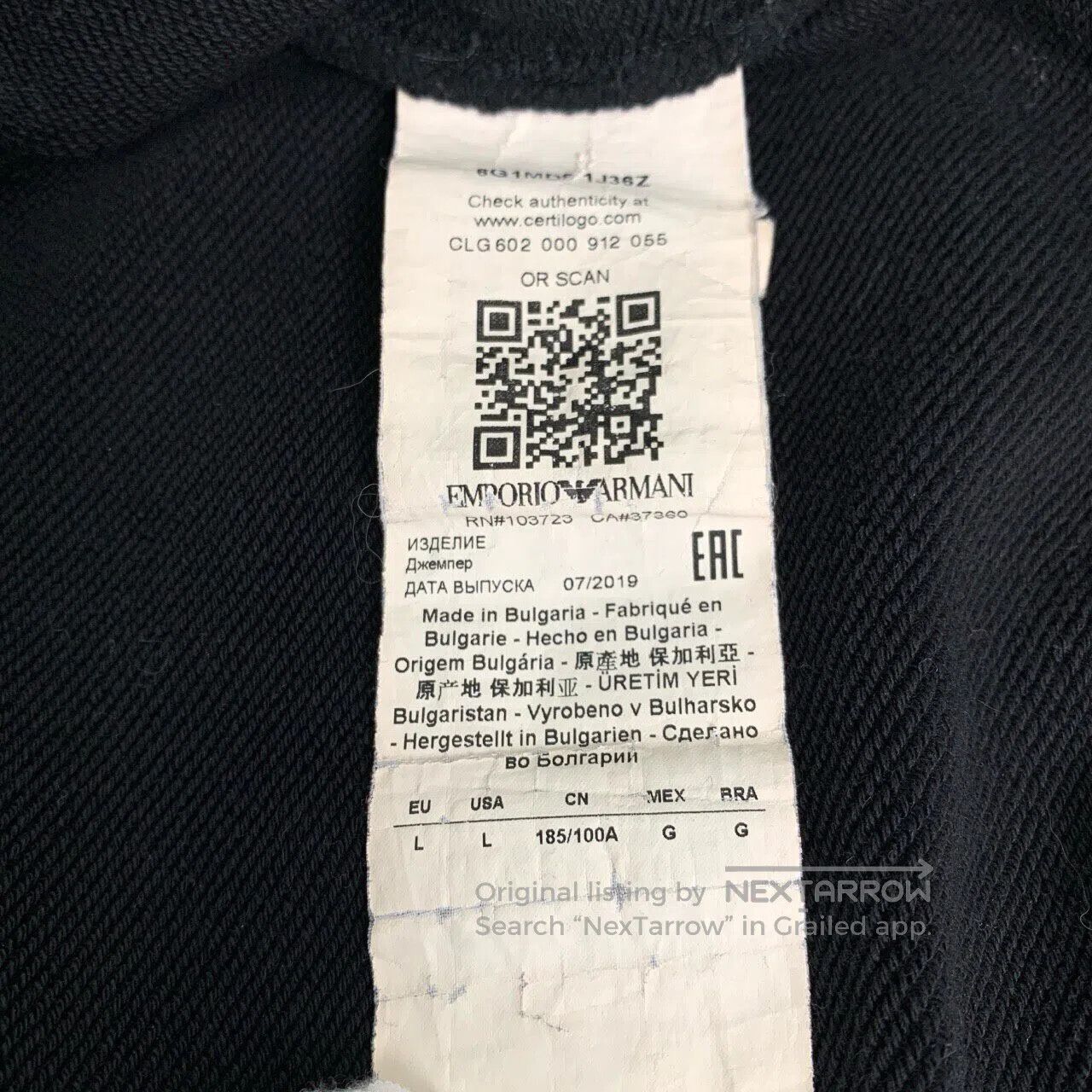 Armani Armani Little Monster Pattern Black Hooded Long Sleeve Swe Size US L / EU 52-54 / 3 - 7 Thumbnail