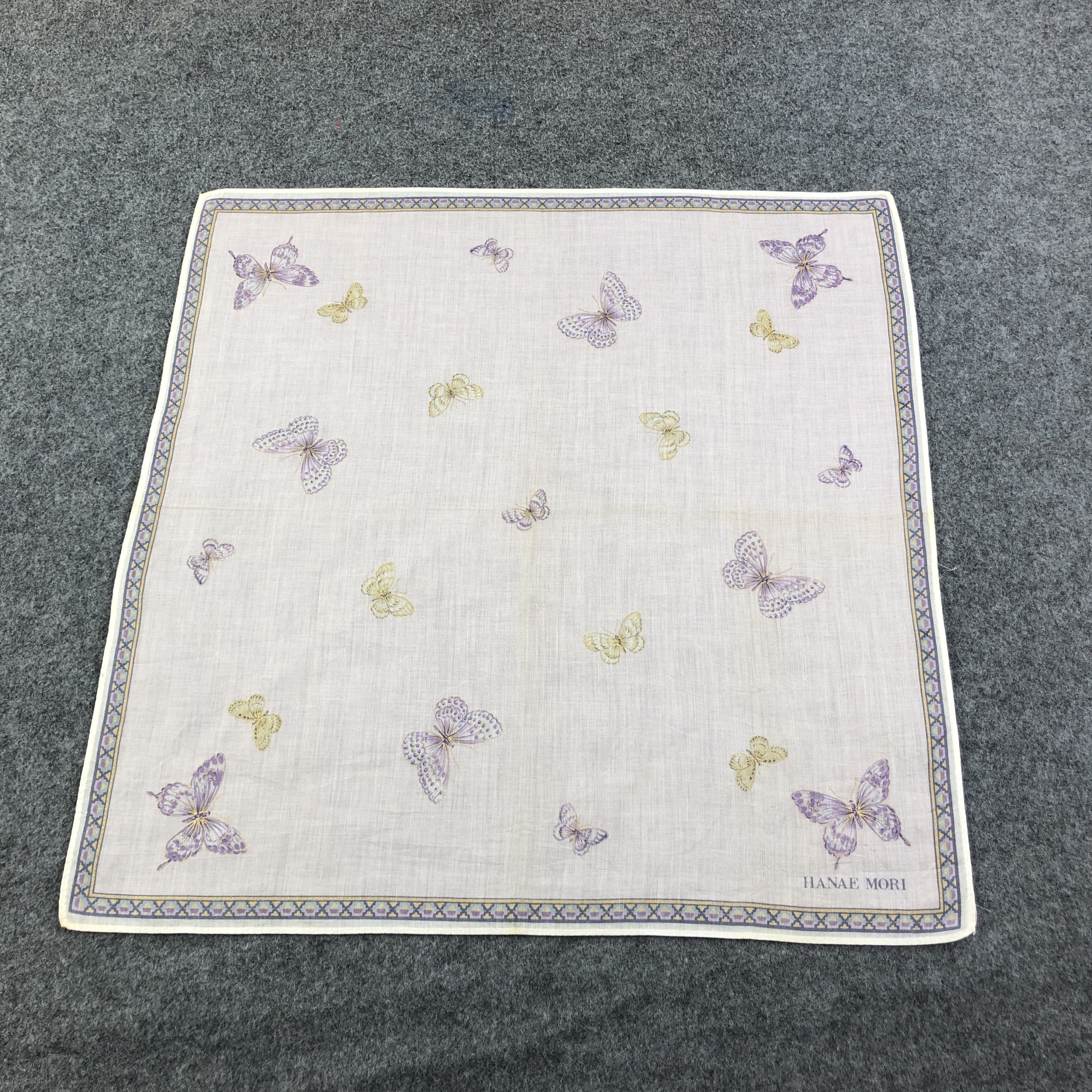 Hanae Mori × Vintage Hanae Mori Handkerchief Neckerchief Bandana H2256 Size ONE SIZE - 1 Thumbnail