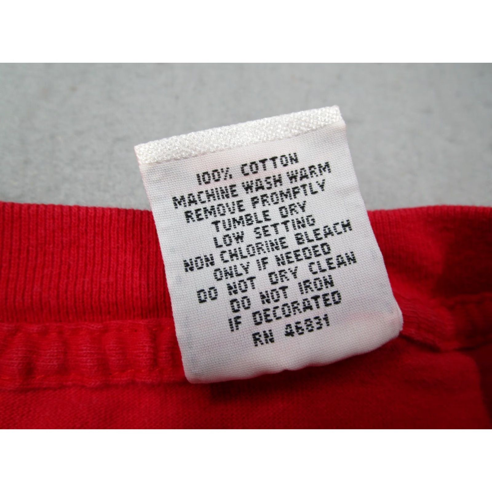 VINTAGE Riddell Men's T-Shirt Large Red Short Sleeve 90s Retro Sports Made in USA