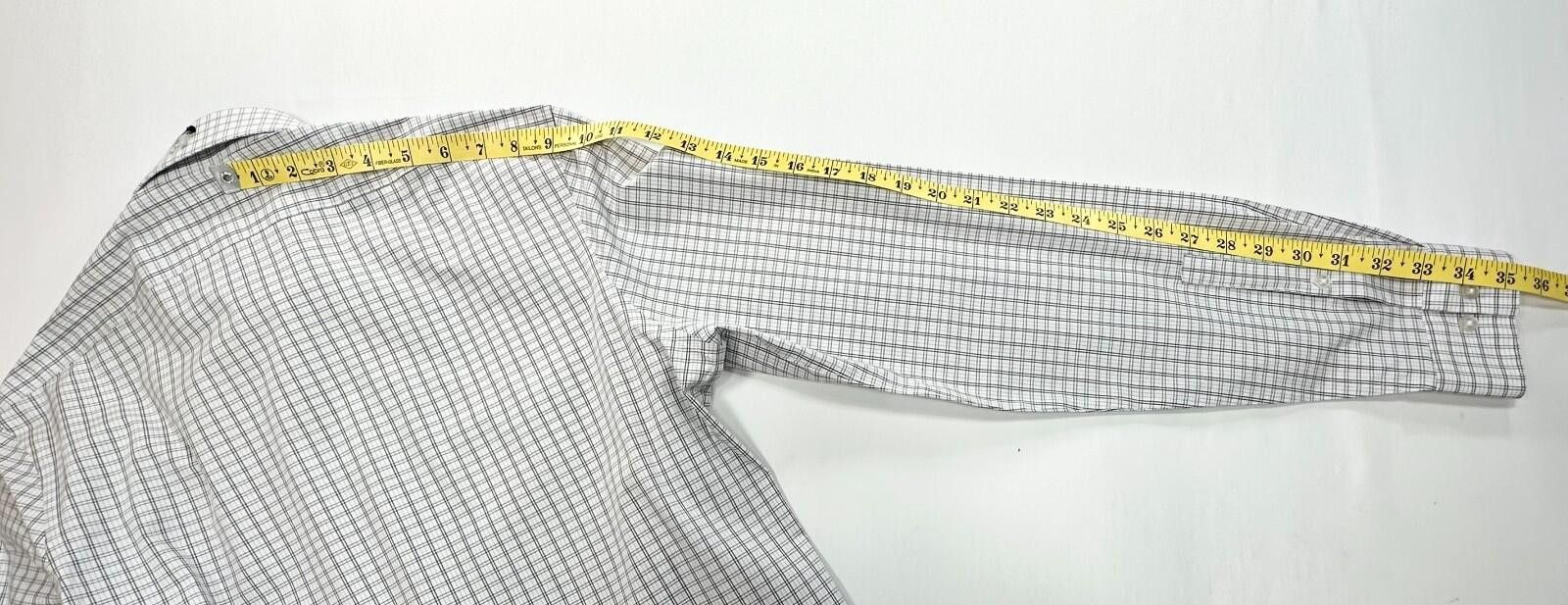 Calvin Klein Calvin Klein Slim Stretch Button Up Black Mens 15-34/35 XL Size 38R - 4 Thumbnail