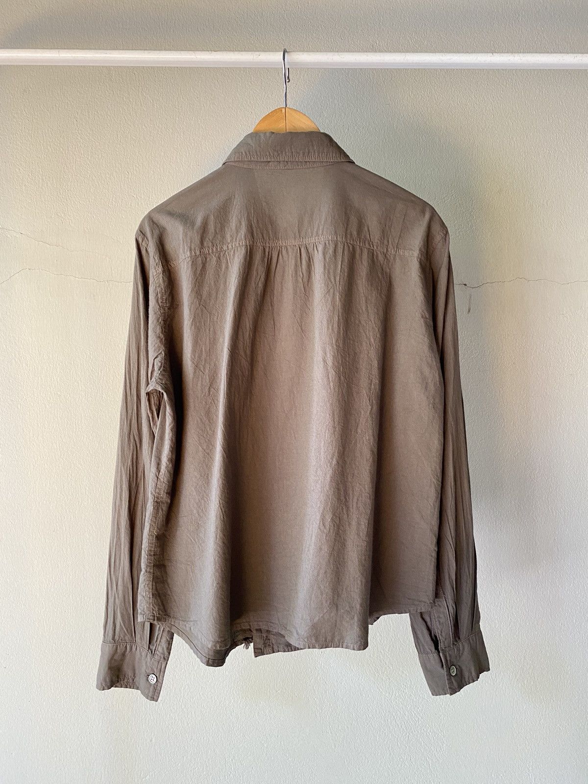 Issey Miyake Plantation Olive Grey Embroidered Fringe Shirt Size M / US 6-8 / IT 42-44 - 2 Thumbnail