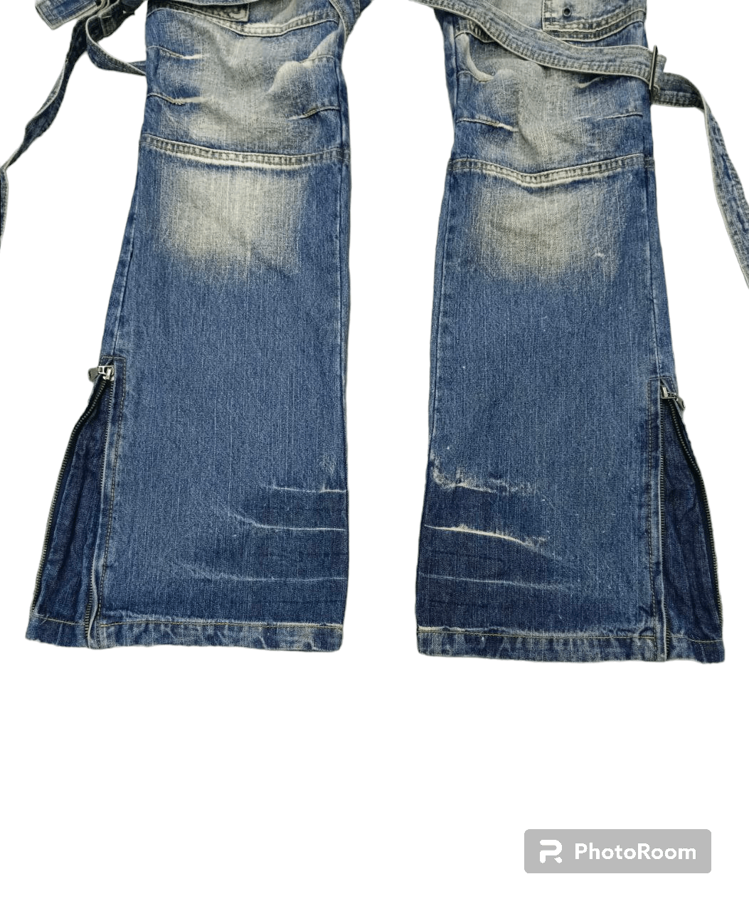 Japanese Brand FLARE BONDAGE ZIPPER SICK TOPISM DENIM PANTS Size US 32 / EU 48 - 5 Thumbnail