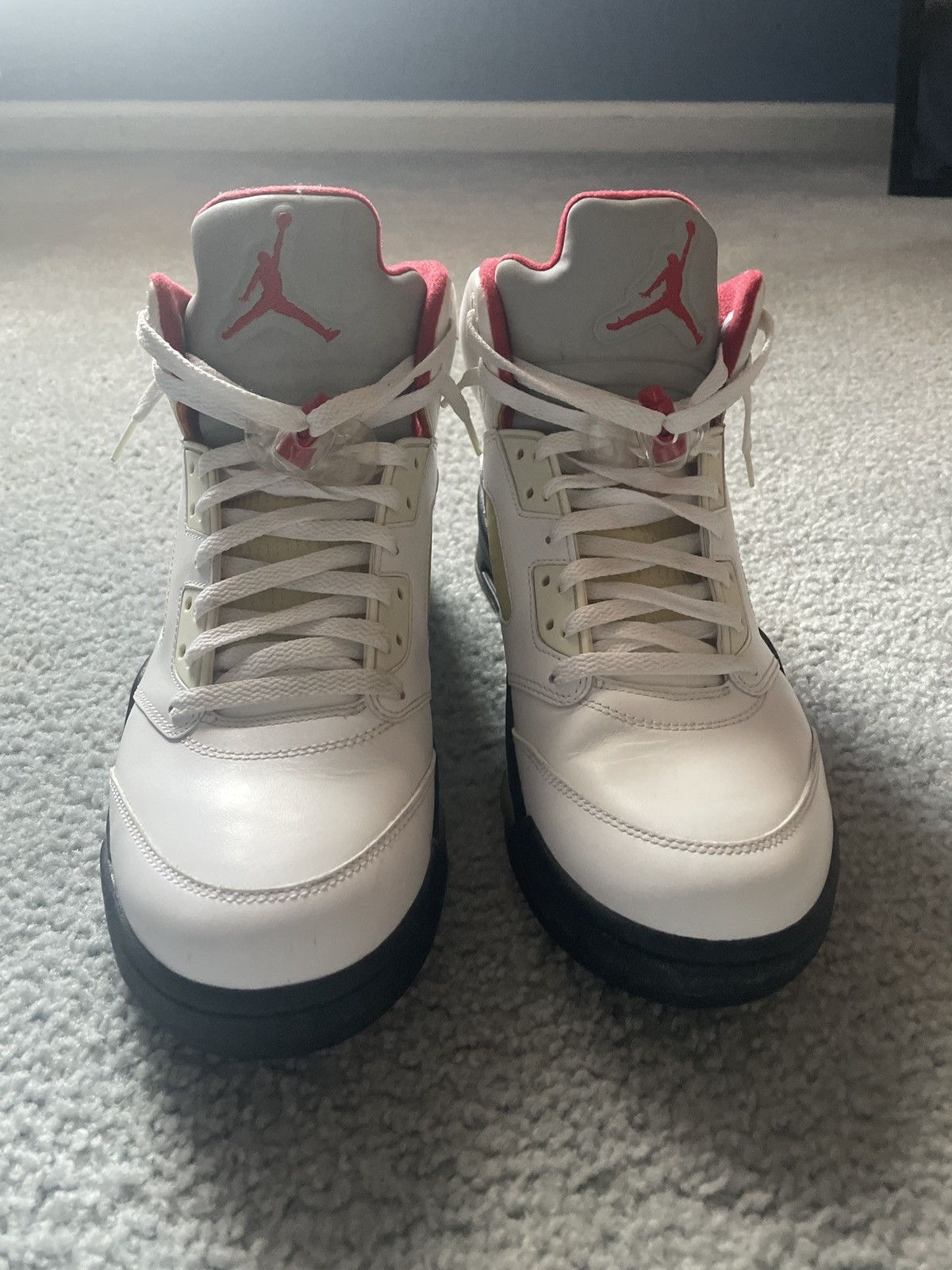 Jordan Brand Air Jordan 5 Retro ‘Fire Red’ White Size US 11.5 / EU 44-45 - 3 Thumbnail