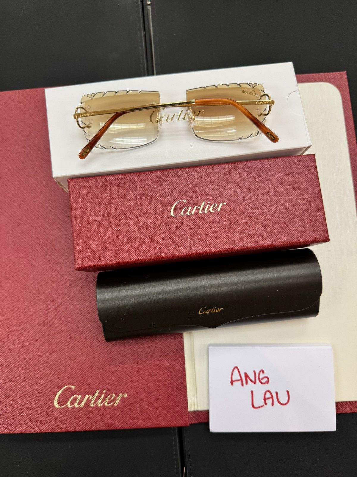 Cartier Cartier Gold Big C with Custom Diamond Cut Lenses Size ONE SIZE - 2 Thumbnail