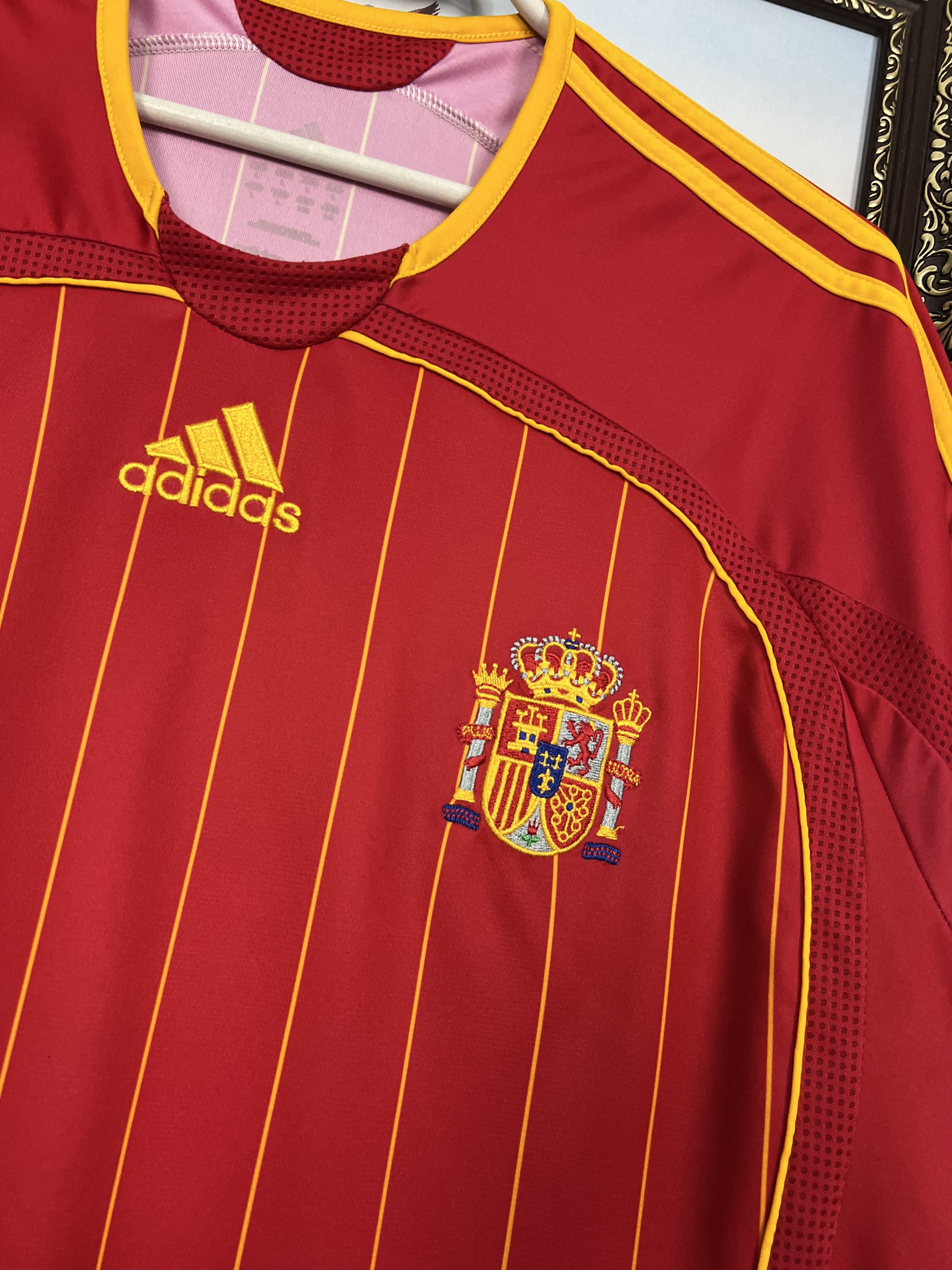 Adidas Spain Home football shirt 2005 Soccer #7 Raul Jersey Trikot Size US L / EU 52-54 / 3 - 3 Thumbnail