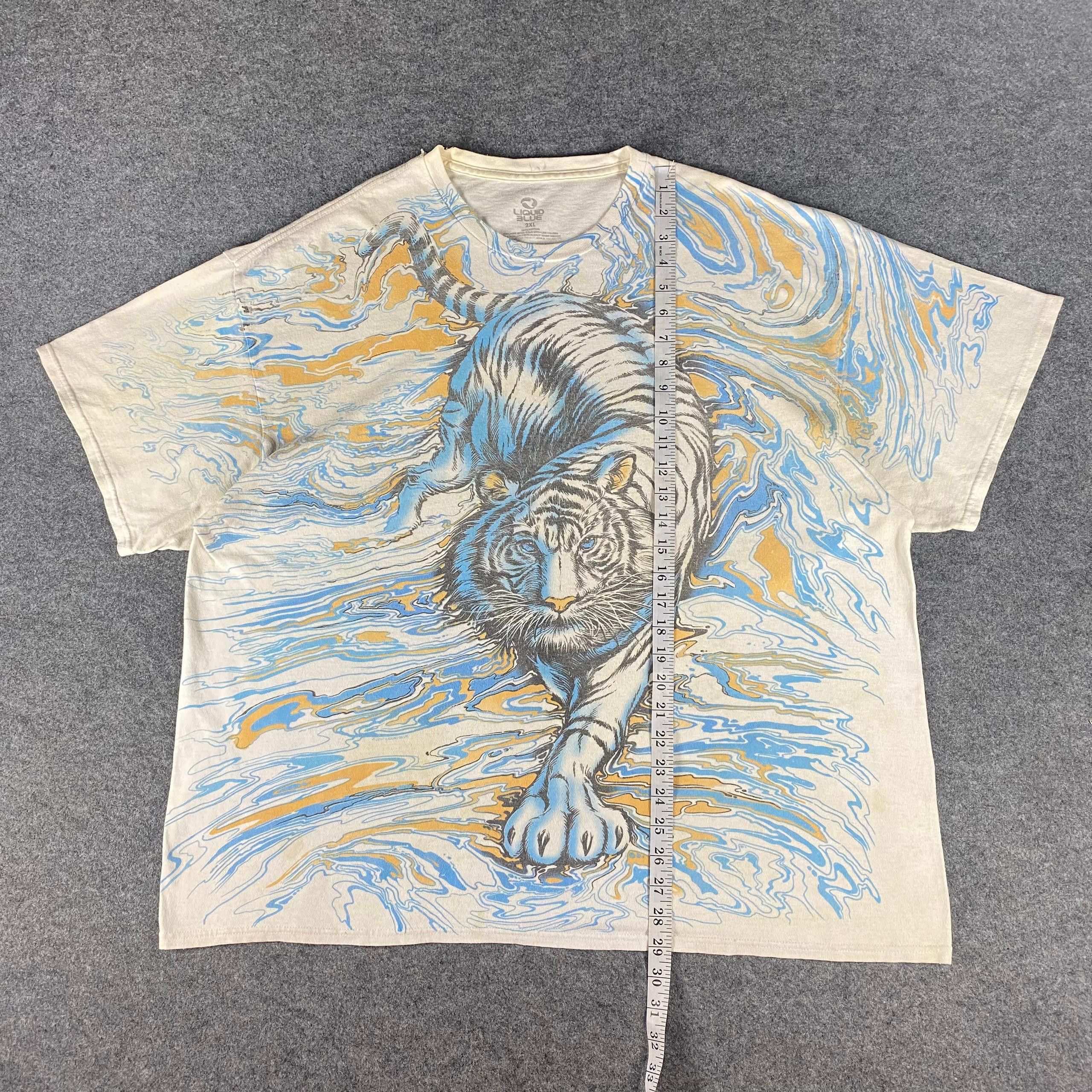 Liquid Blue Vintage Liquid Blue Tiger Tshirt Size US XXL / EU 58 / 5 - 2 Thumbnail