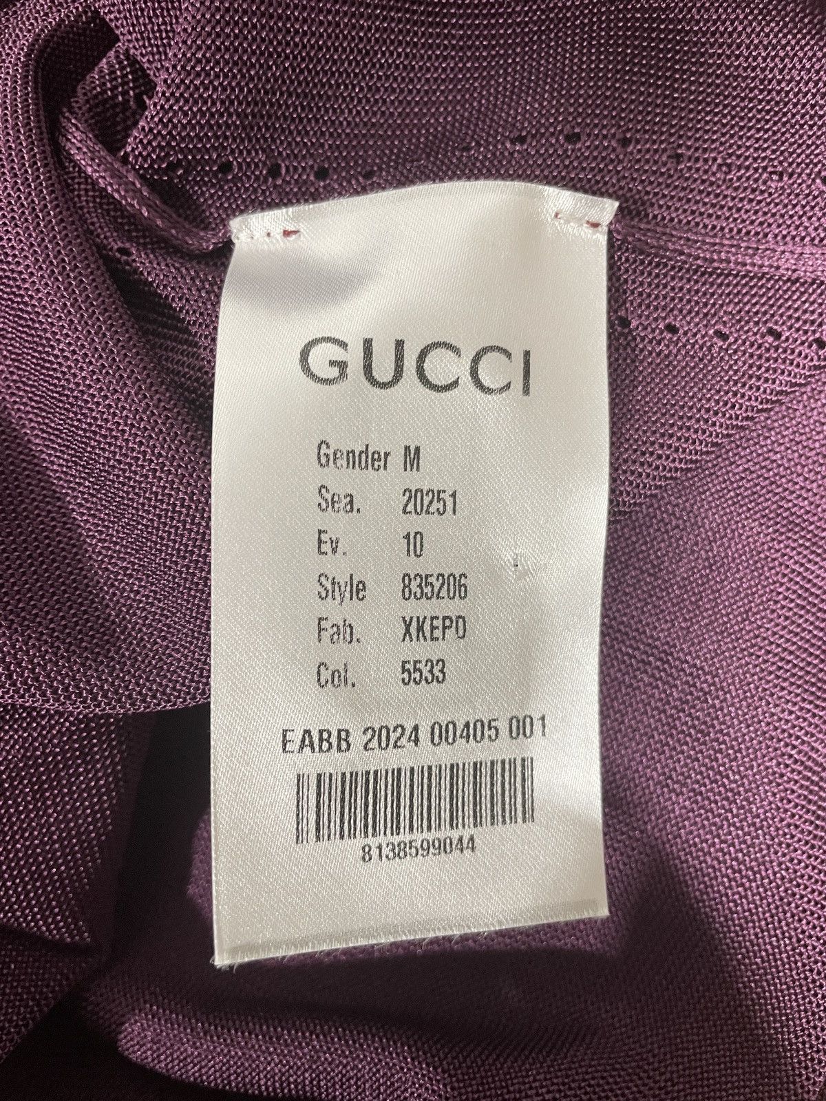 GUCCI RUNWAY POLO PURPLE SIZE XXL PREOWNED
