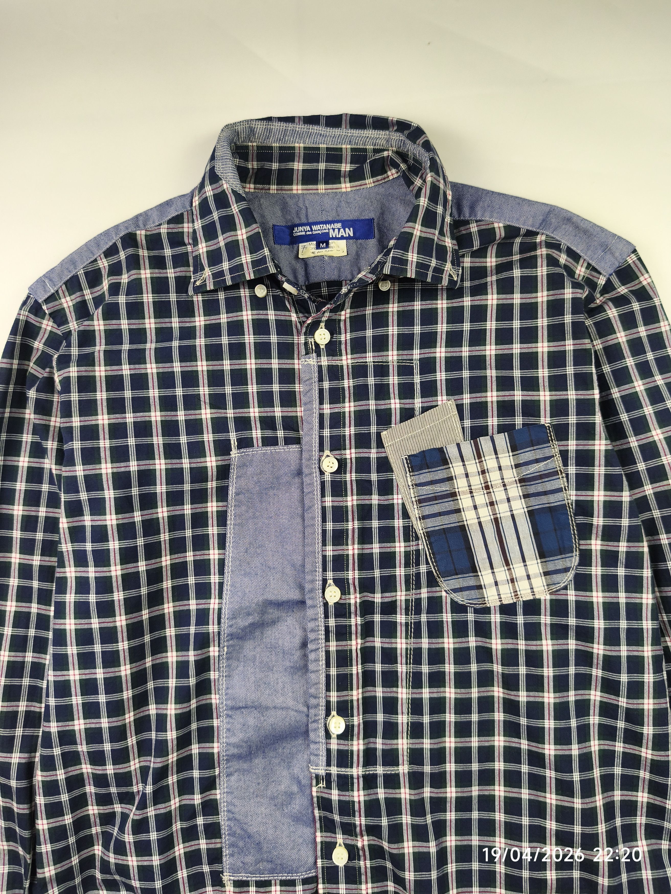 Junya Watanabe Junya watanabe x cdg patchwork shirt Size US M / EU 48-50 / 2 - 3 Thumbnail
