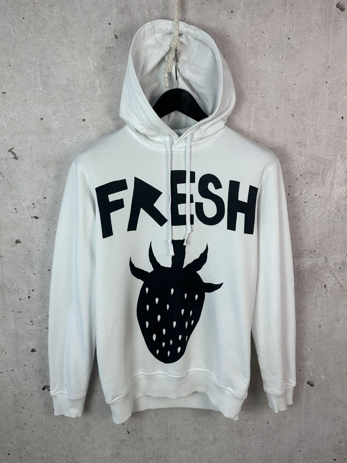 Comme des Garcons Comme des Garcons Fresh Logo White Drawsting Cotton Hoodie Size US L / EU 52-54 / 3 - 3 Thumbnail