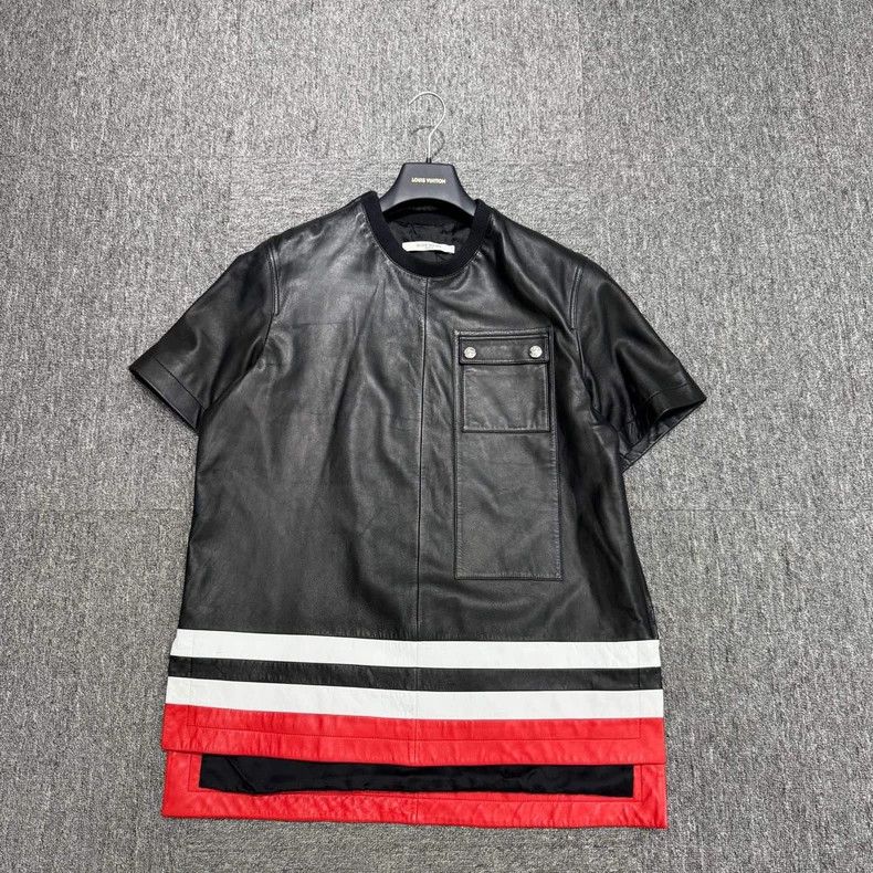 Givenchy Givenchy Tri-Color Patchwork Sheepskin Short Sleeve Size US M / EU 48-50 / 2 - 1 Thumbnail