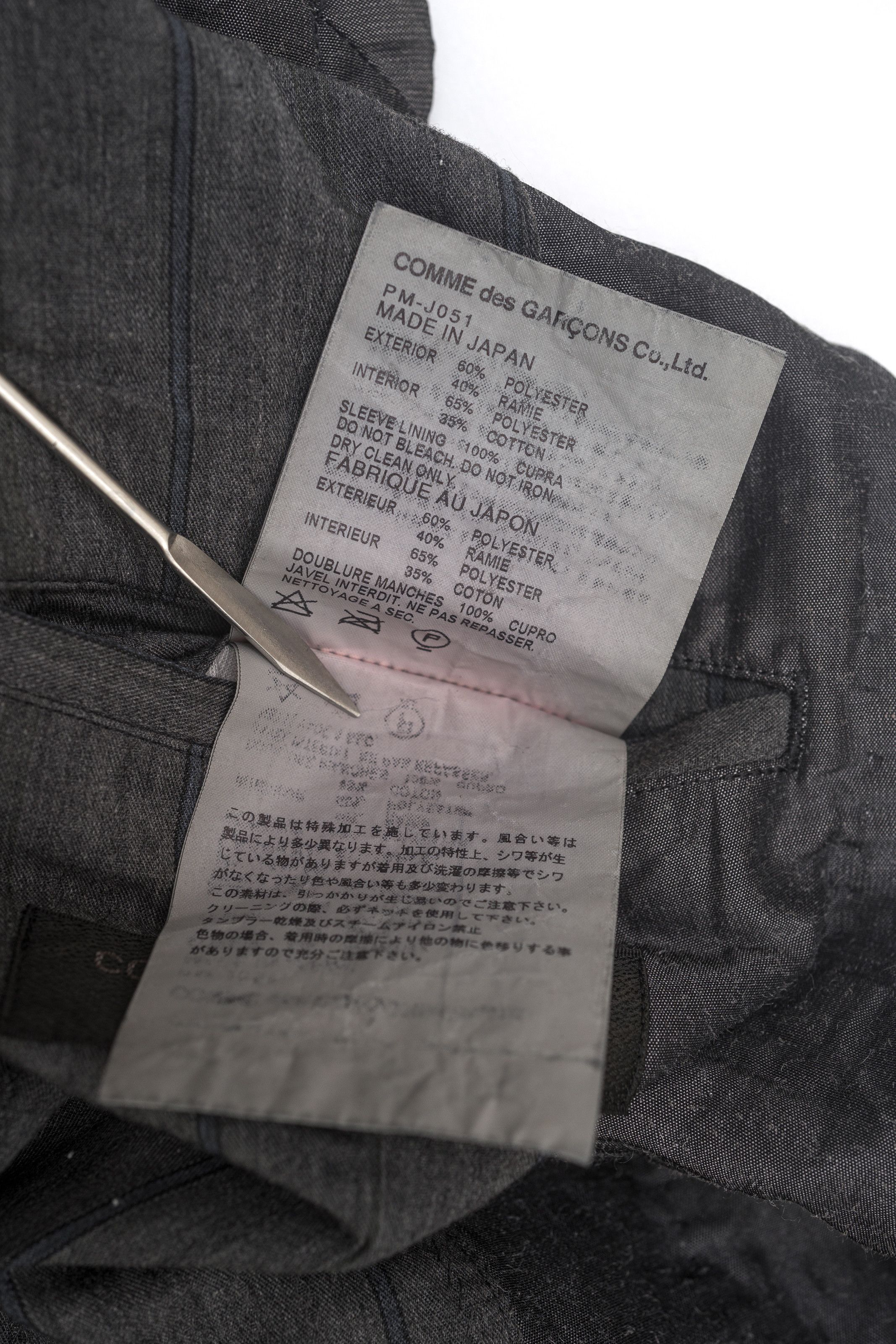 Comme des Garcons Homme Plus Comme des Garcons Homme Plus Layered Pinstripe Blazer M Size 38R - 5 Thumbnail