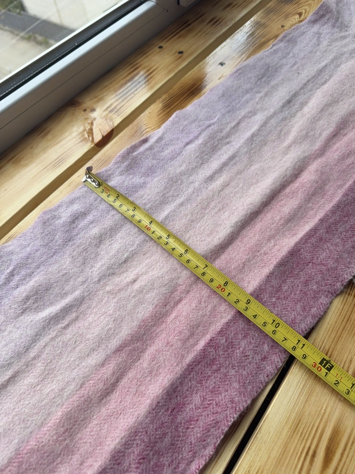 Luciano Barbera Luciano Barbera Merino Wool Scarf Pink Ombre Fringe Italy Size ONE SIZE - 17 Thumbnail