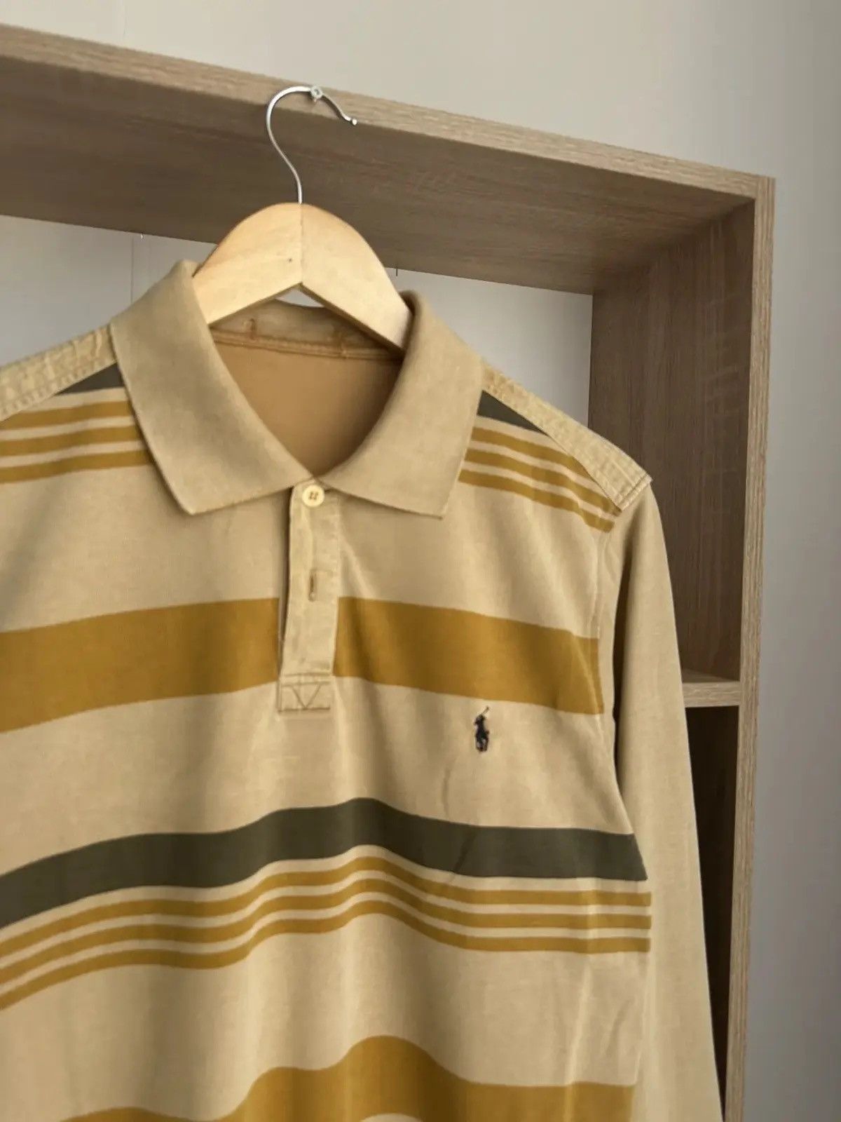 Polo Ralph Lauren Vintage Beige Polo Ralph Lauren PRL Rugby Shirt Size US M / EU 48-50 / 2 - 5 Thumbnail
