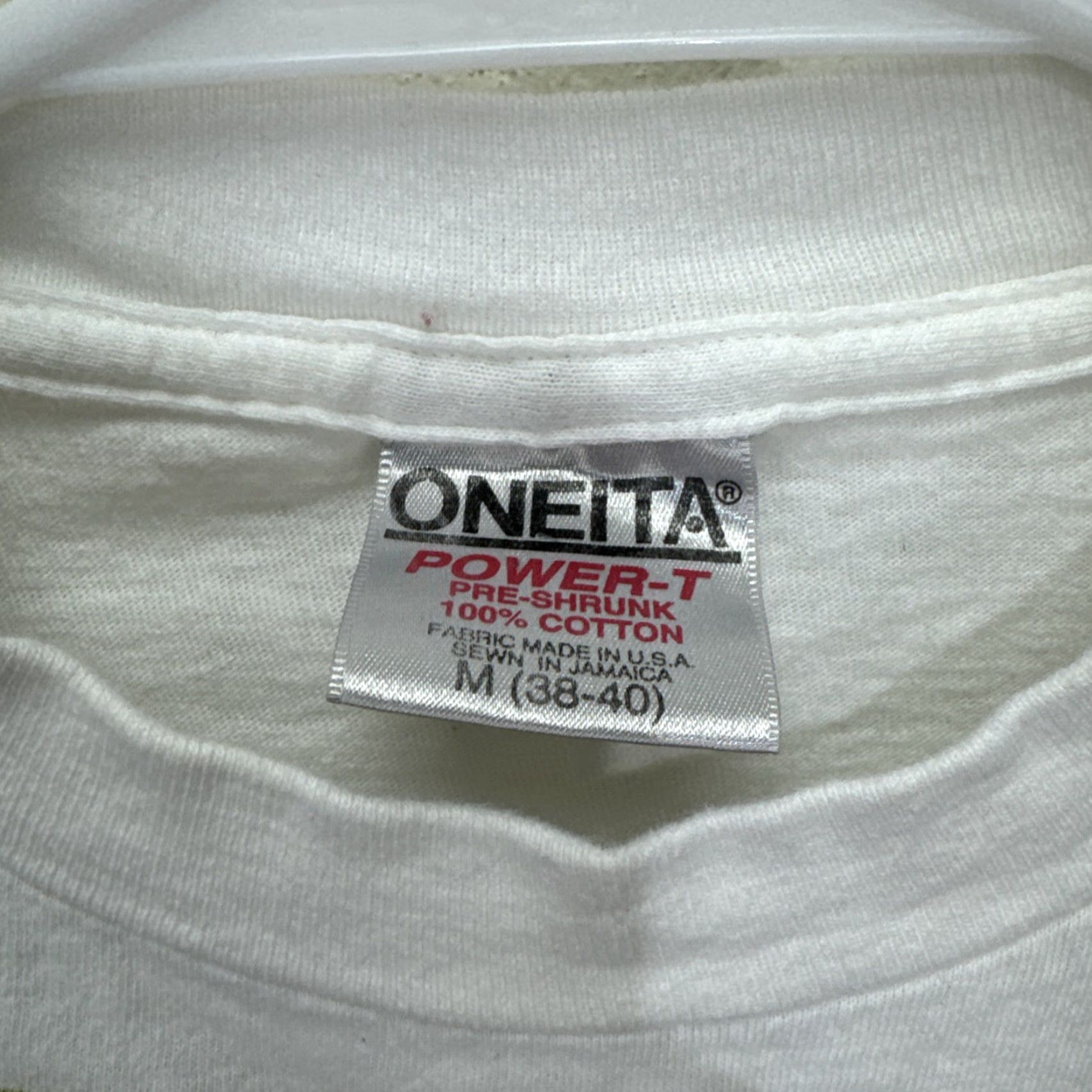 Vintage VINTAGE Oneita Nate Owens Art T-Shirt Medium White 90s Rare Cooter Mens Size US M / EU 48-50 / 2 - 3 Thumbnail