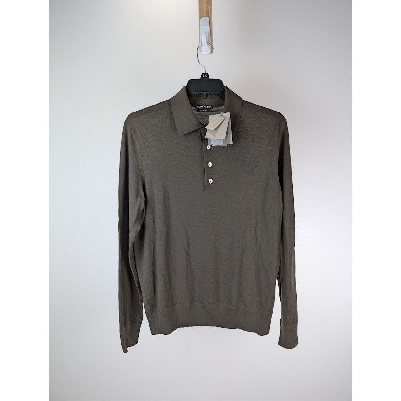 Tom Ford o1rshd1 Long sleeve Polo Shirt in Dark Green Size US L / EU 52-54 / 3 - 2 Thumbnail