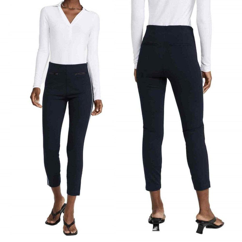 Spanx NWT New $128 Spanx Perfect Pant Ankle Piped Skinny Navy Pan Size 32" / US 10 / IT 46 - 1 Thumbnail