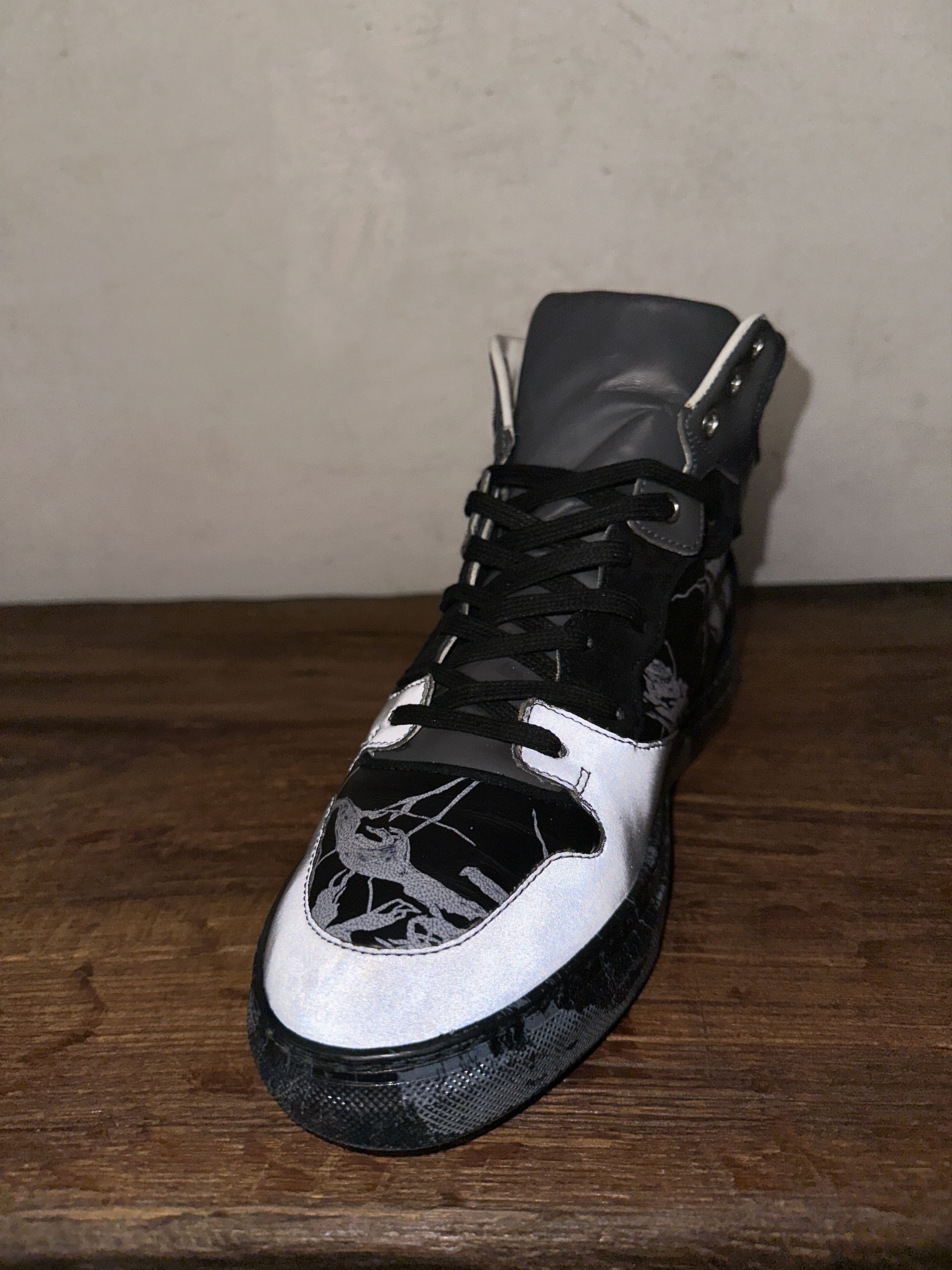 Balenciaga Balenciaga High Top Marble Print Black White Sneakers Size US 7 / EU 40 - 15 Thumbnail