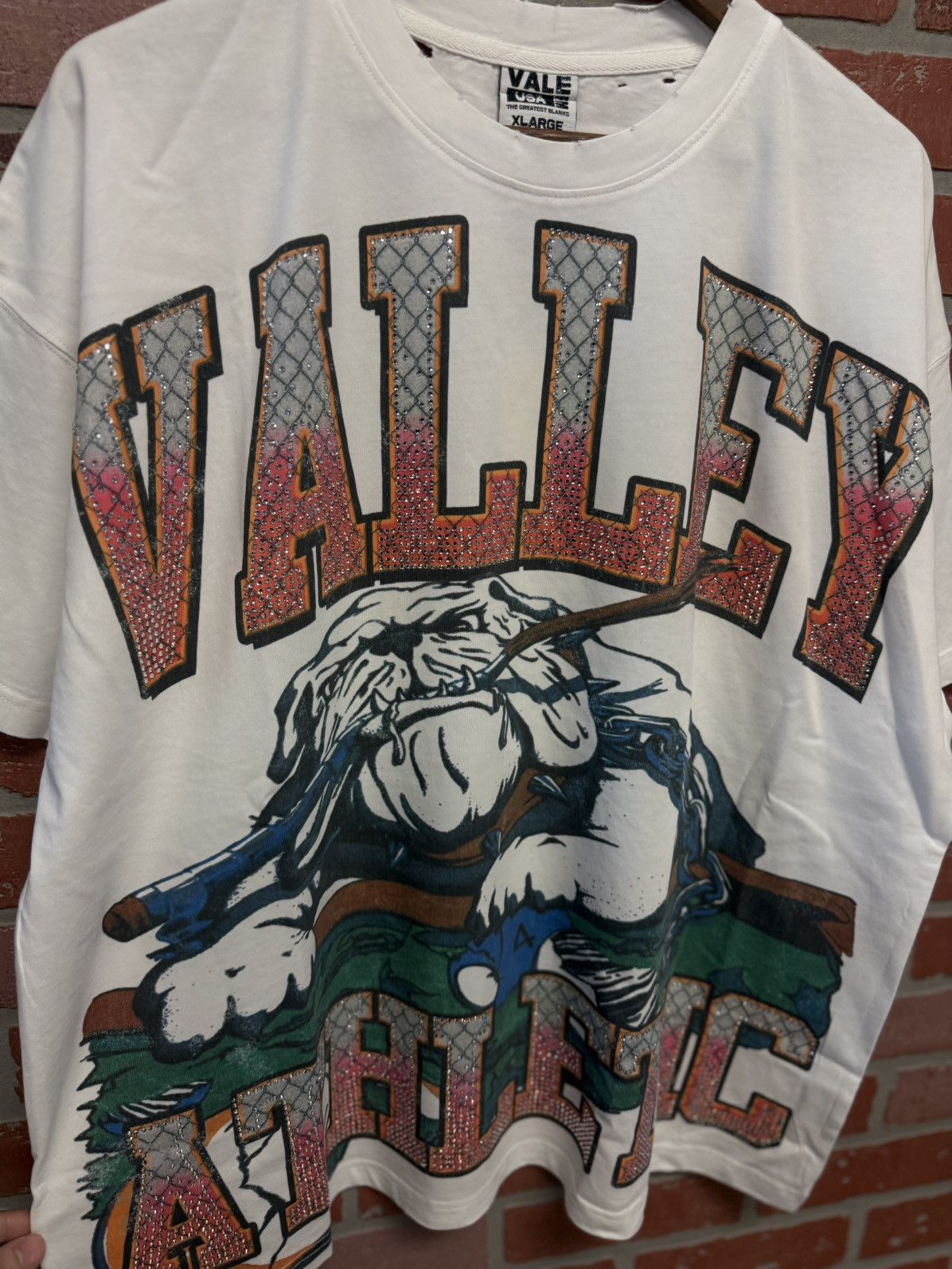 Vale Valley Vale Tee White Crystal Stones Size XL (NEW) Size US XL / EU 56 / 4 - 7 Thumbnail