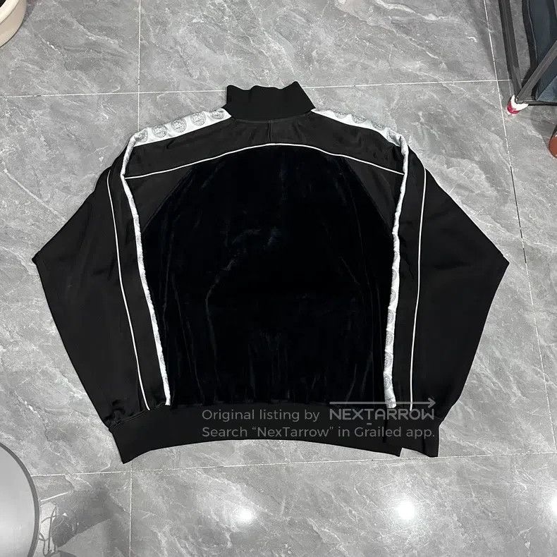 Versace Versace Velvet half-zip sweatshirt pullover long sleeves Size US XXL / EU 58 / 5 - 2 Thumbnail