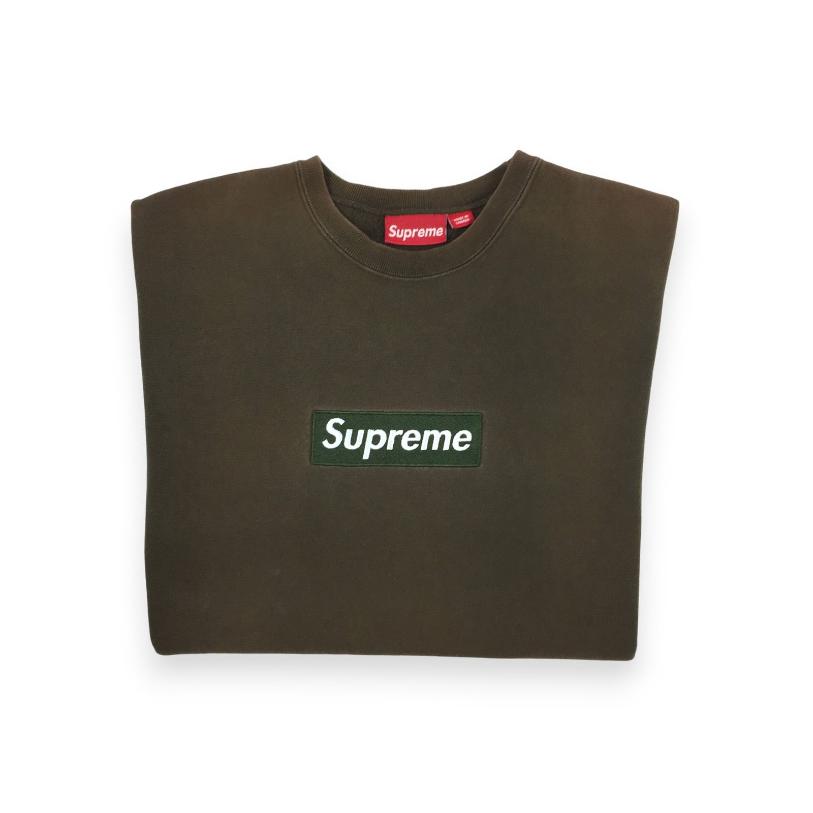 Supreme 1999 Supreme Forest Green Box Logo Crewneck Size US L / EU 52-54 / 3 - 2 Thumbnail