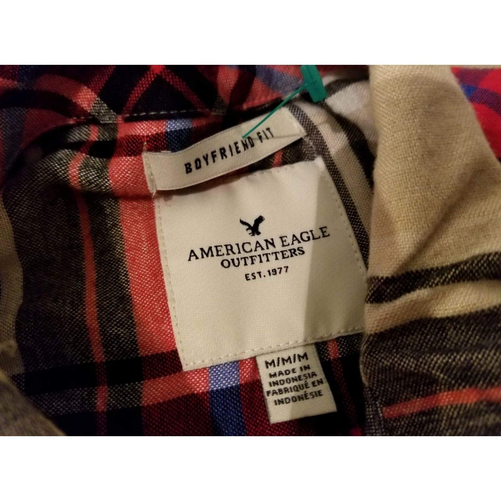 American Eagle Outfitters Womens American Eagle Outfitters Blouse Shirt M Red Cotton Button Dress-Style Top Size M / US 6-8 / IT 42-44 - 5 Thumbnail