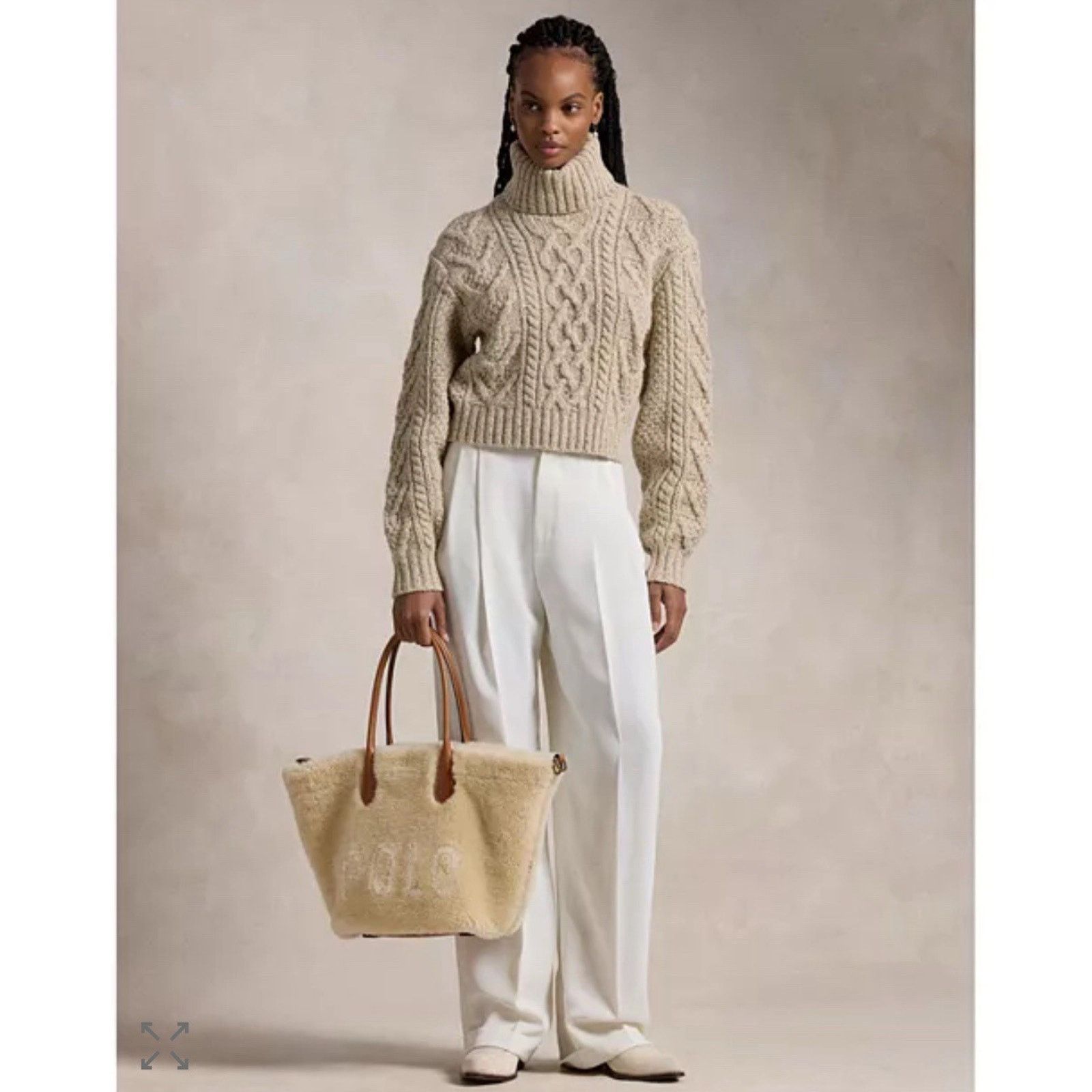 Ralph Lauren NWT Polo Ralph Lauren Women Aran Knit Merino Wool Turtleneck Size S / US 4 / IT 40 - 8 Thumbnail