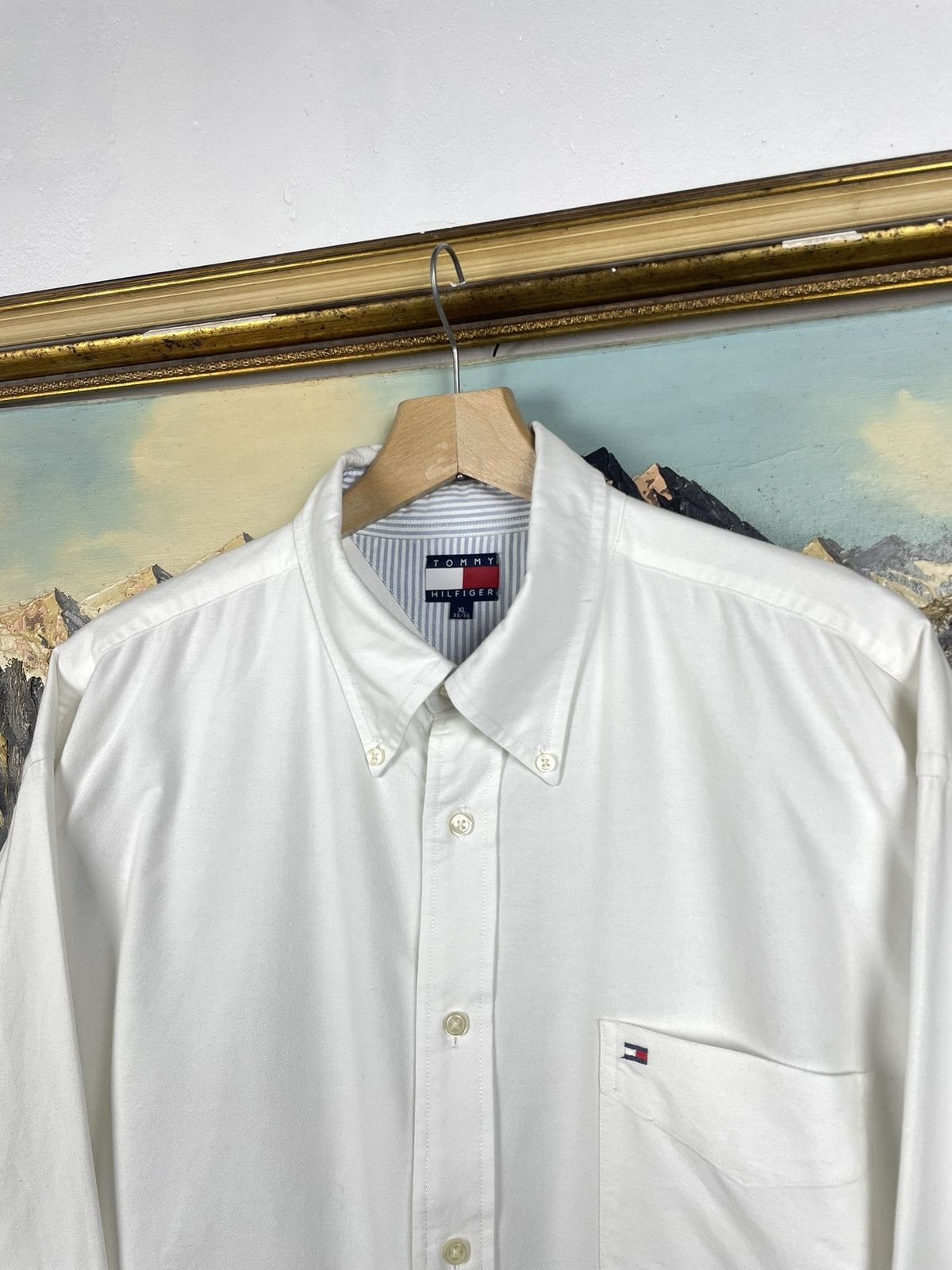 Tommy Hilfiger Tommy Hilfiger Vintage 90s White Shirt Luxury Old Money Size US XL / EU 56 / 4 - 5 Thumbnail