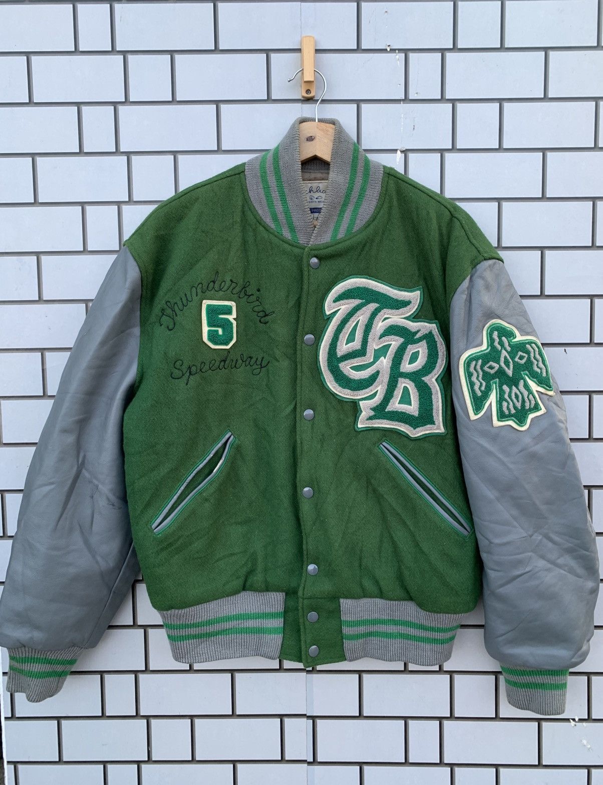 Vintage Vintage Thunder Bird Speed Way Bomber Varsity Jacket Size US S / EU 44-46 / 1 - 2 Thumbnail