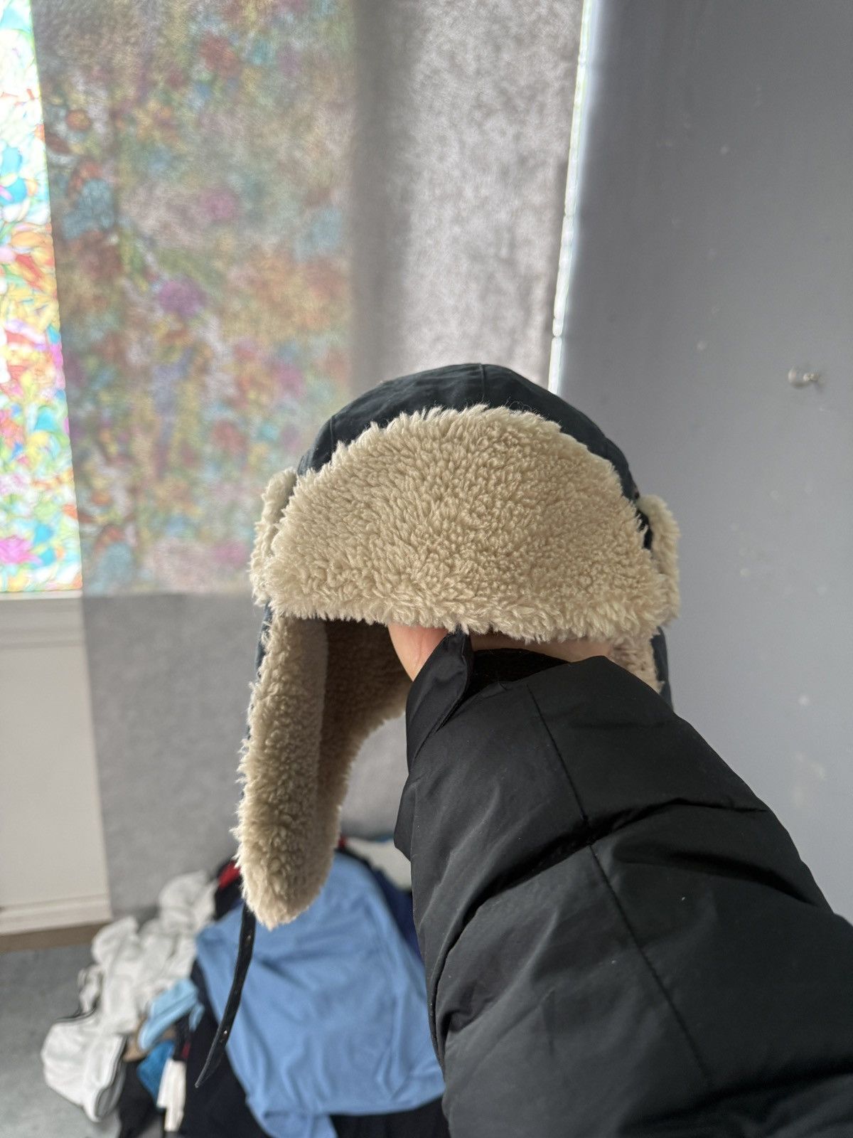 Hysteric Glamour Amazing FauxFur Y2K Ushanka Nylon Hat Trapper Hat Streetwear Size ONE SIZE - 2 Thumbnail