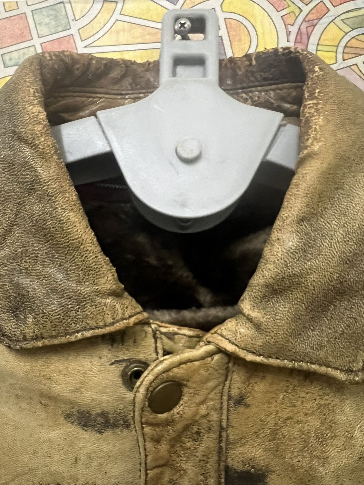 Japanese Brand × Leather VERY VINTAGE JACKET 🧥 LEATHER. (GJ36) Size US L / EU 52-54 / 3 - 14 Thumbnail