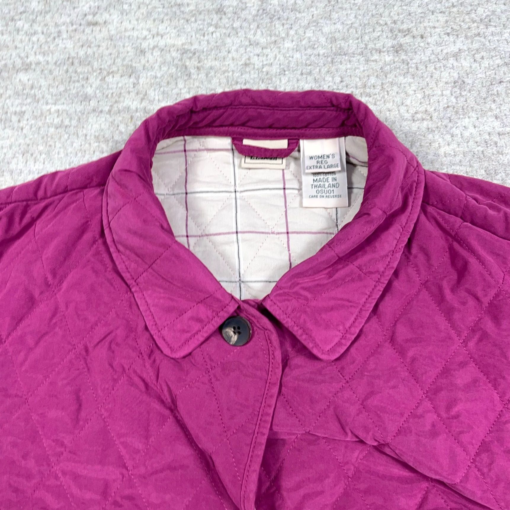 Vintage VINTAGE L.L. Bean Jacket Women XL Pink Quilted Lined Button Up 90s Chore Outwear Size XL / US 12-14 / IT 48-50 - 4 Thumbnail