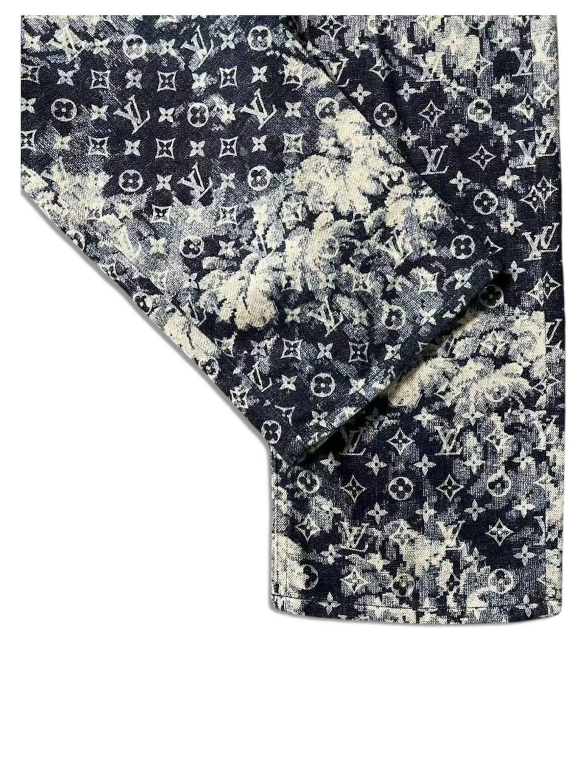 Louis Vuitton Louis Vuitton 33 Tapestry Blue Monogram Denim Jeans Size US 33 - 3 Thumbnail