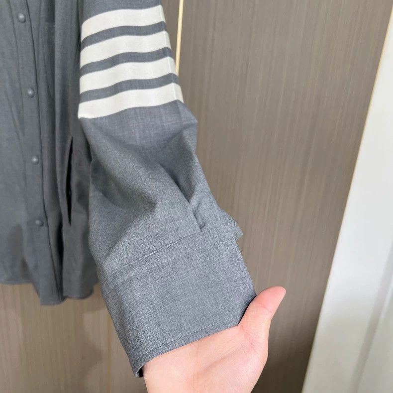 Thom Browne Thom Browne size3 Wool striped shirt jacket Size US L / EU 52-54 / 3 - 4 Thumbnail