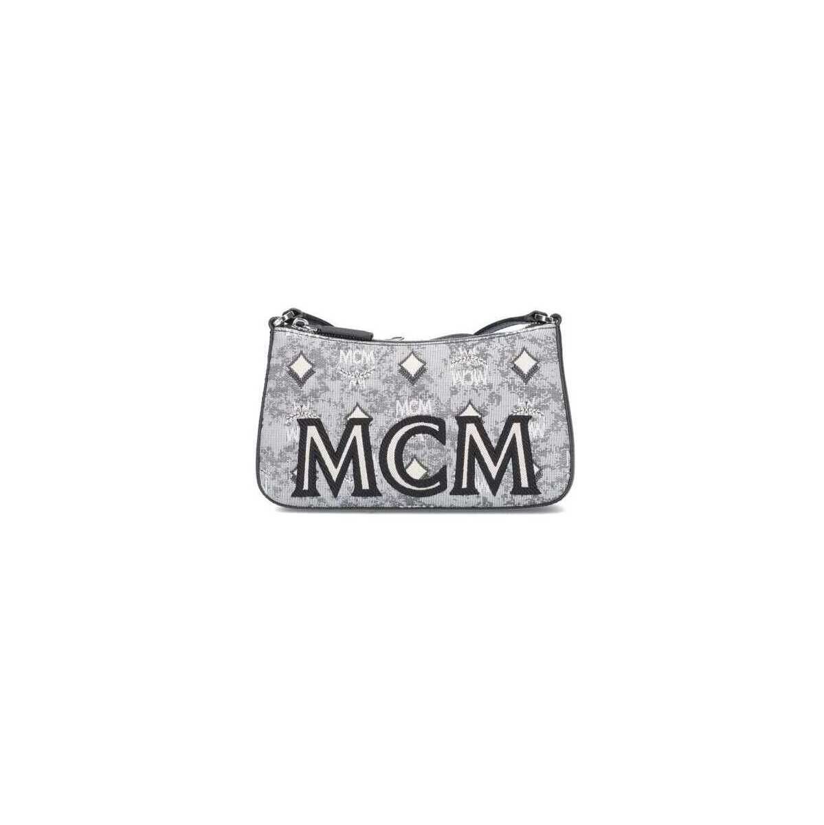 image of MCM Gray Clutch Bag in Grey, Women's