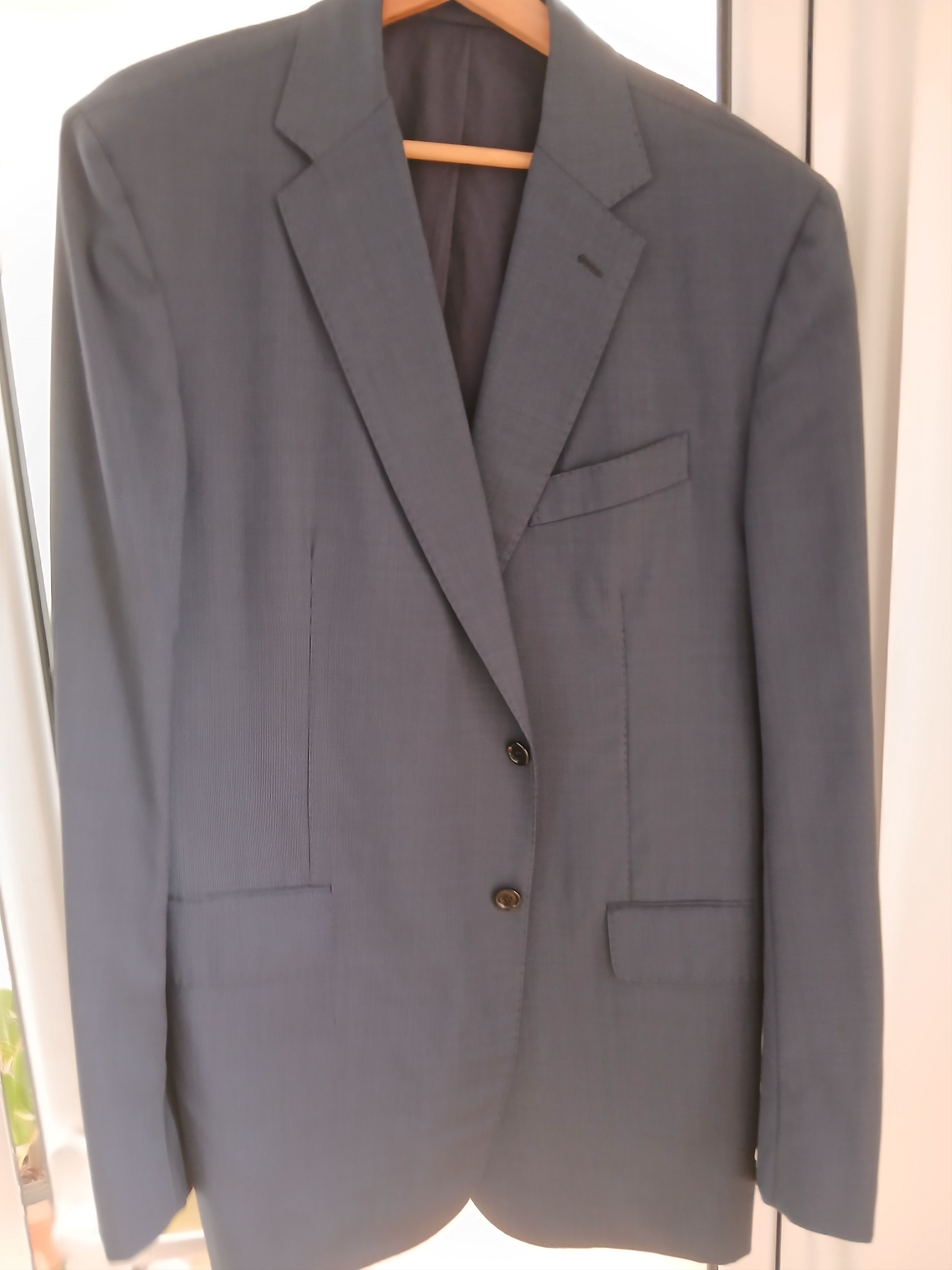 Stile Latino Stile Latino Napoli Blue Wool Silk Linen Blazer – EU 52/54 Size 52L - 4 Thumbnail