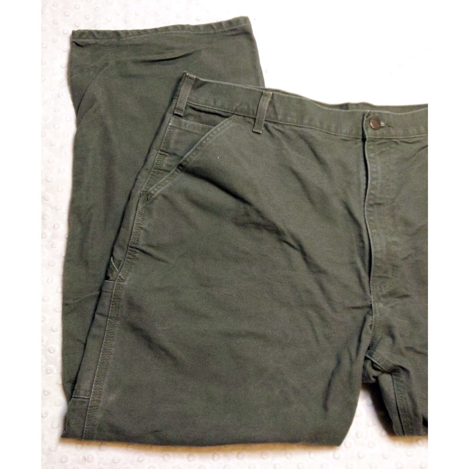 Carhartt Carhartt Pants 90s B11 MOS Moss 42x30 Washed Duck Canvas Dungaree Carpenter Workwear Casual Carhartt Mens 42 Green 5-Pocket Grunge Vintage Womens? Size US 42 / EU 58 - 3 Thumbnail